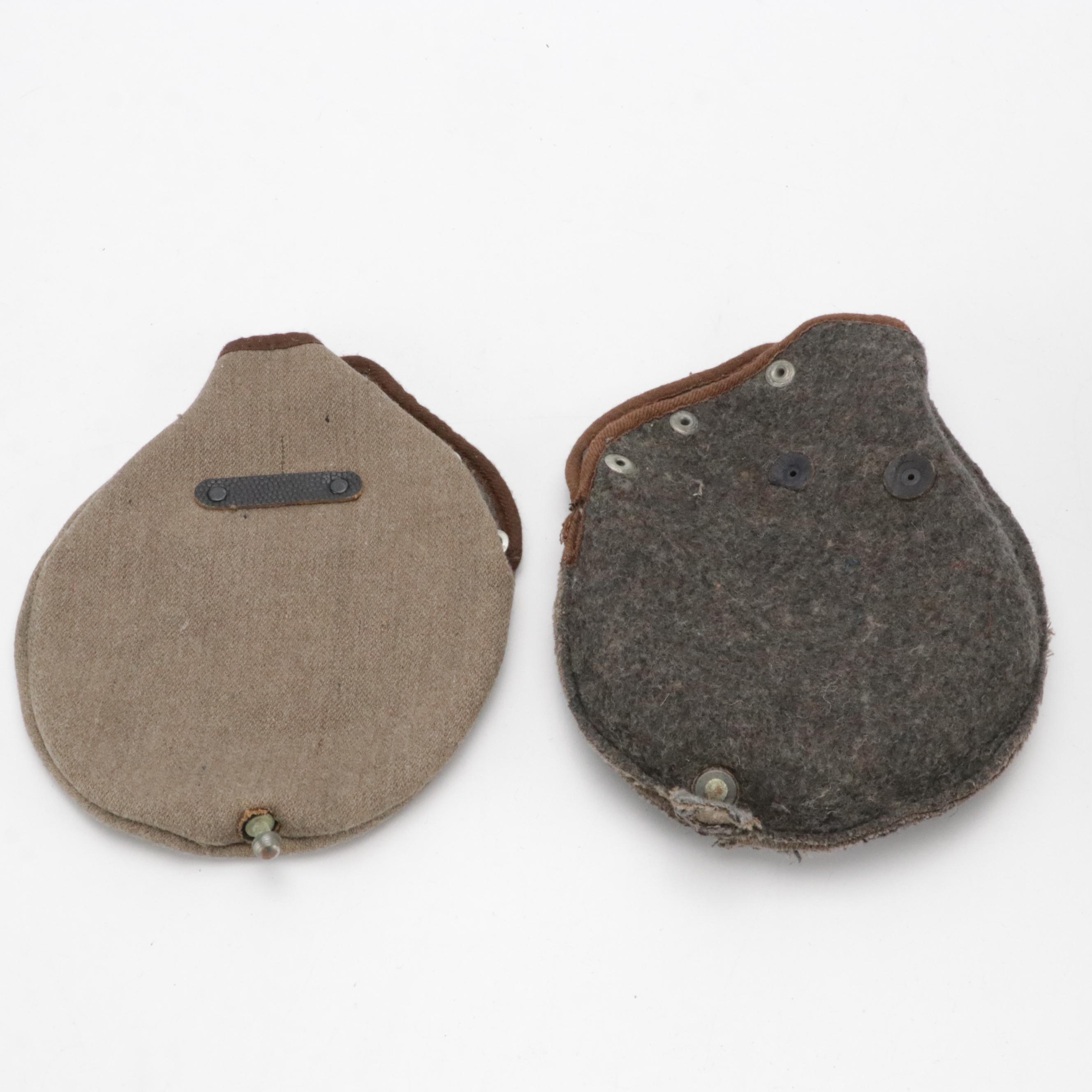 Kant Krack Police/Military Uniform Hat with WWII German Canteen Covers