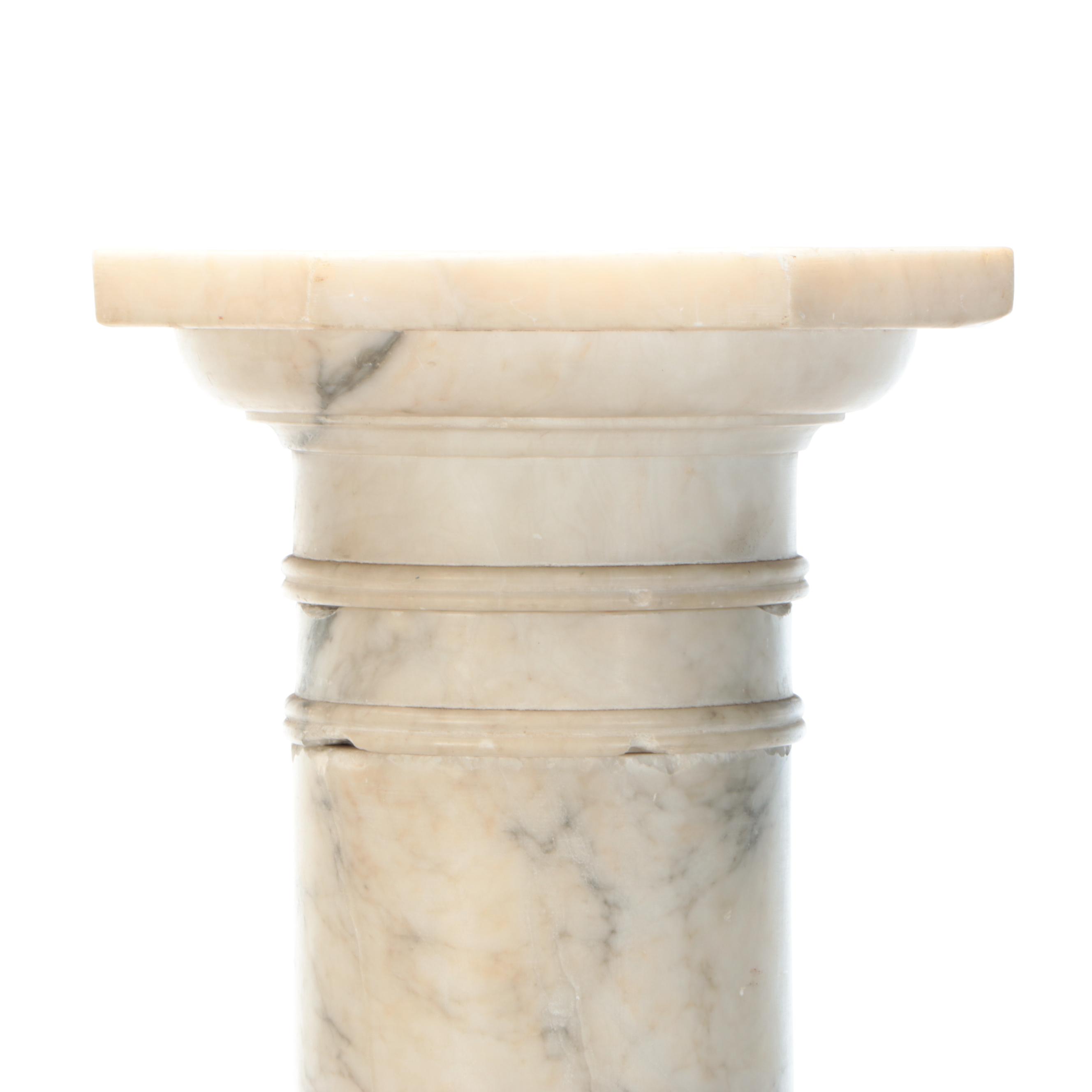 Grecian Style Carved Marble Pillar