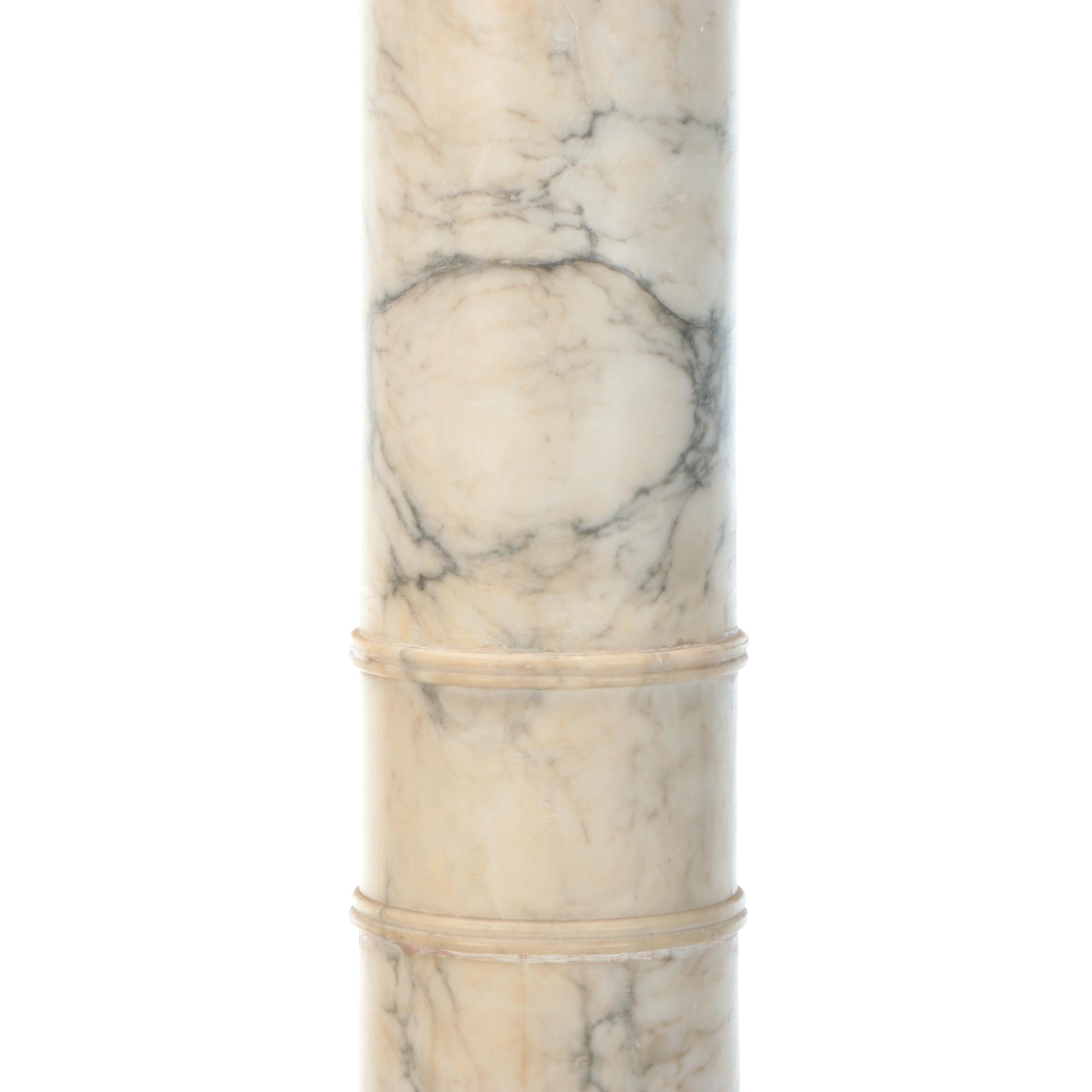 Grecian Style Carved Marble Pillar