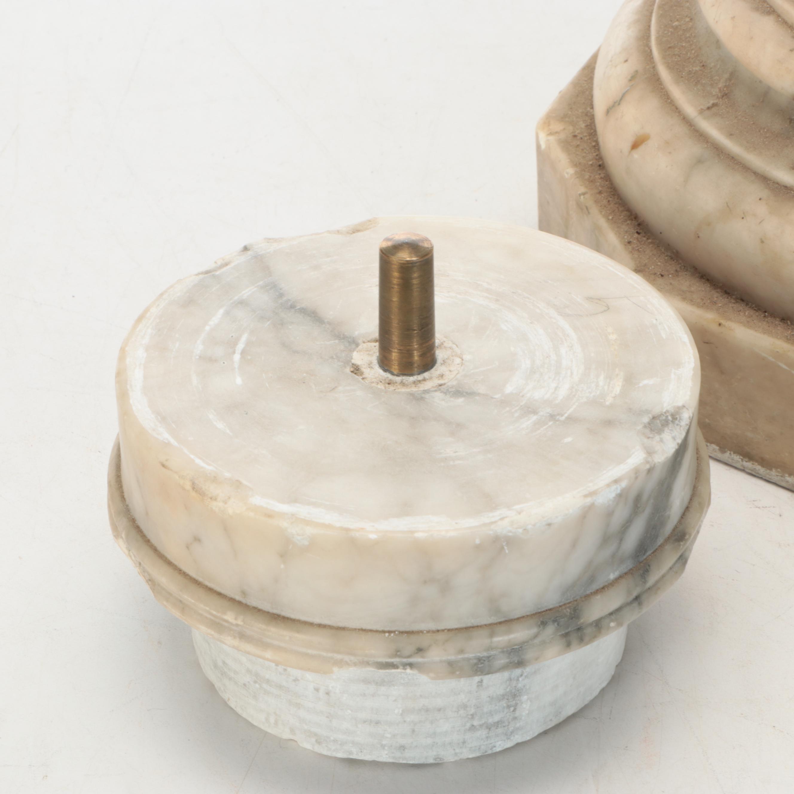 Grecian Style Carved Marble Pillar