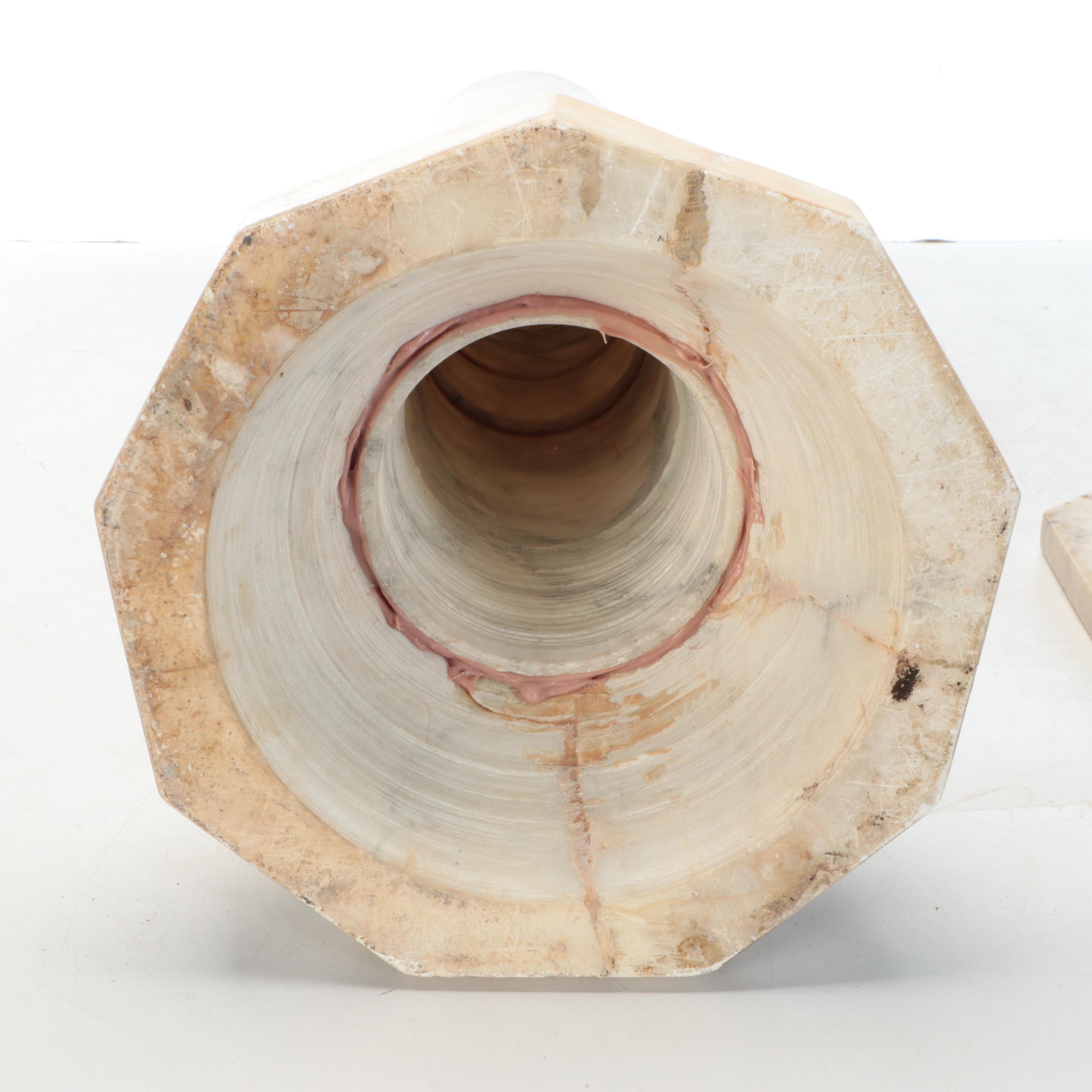 Grecian Style Carved Marble Pillar