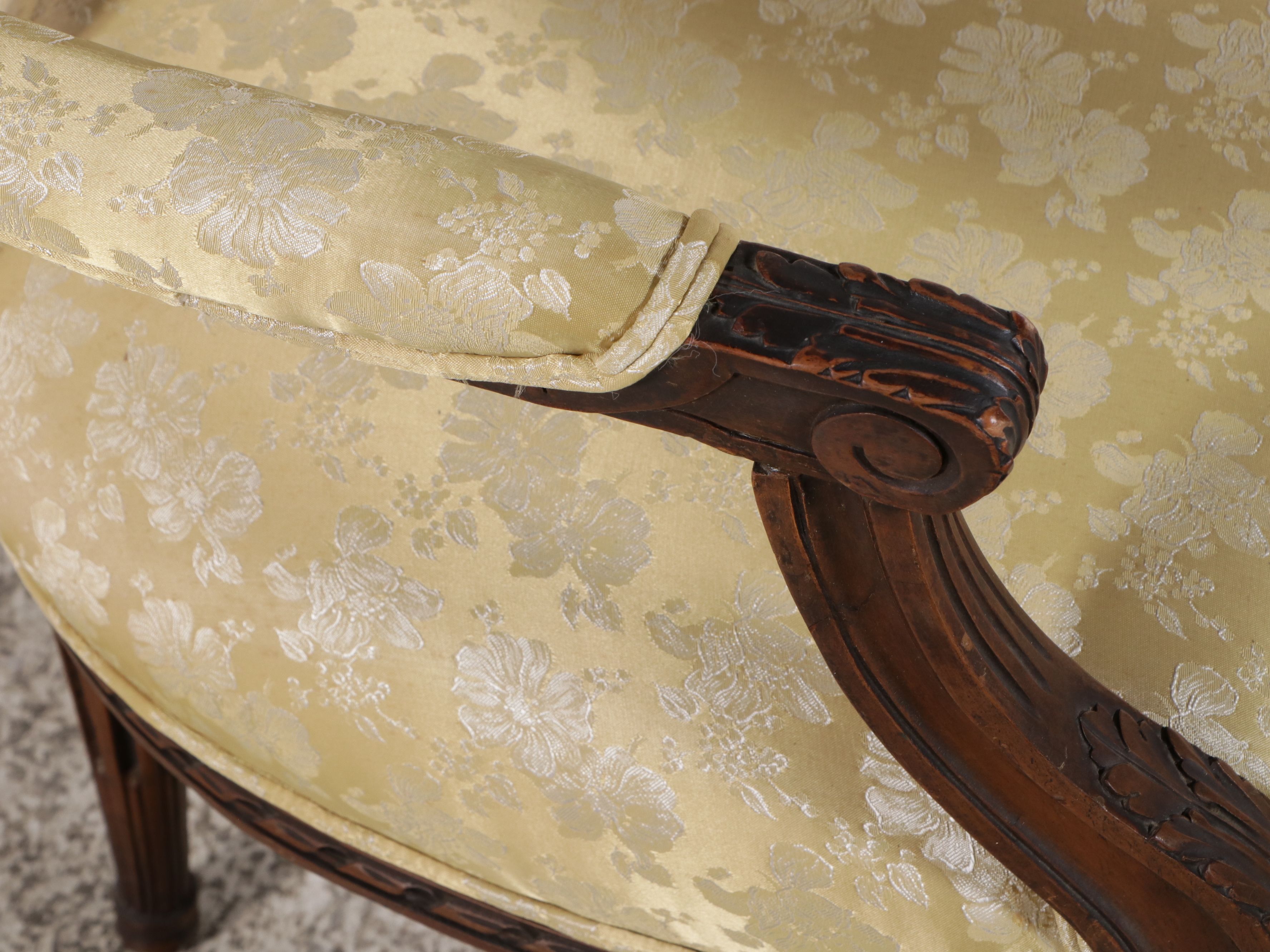 Louis XVI Style Carved Beech Fauteuil