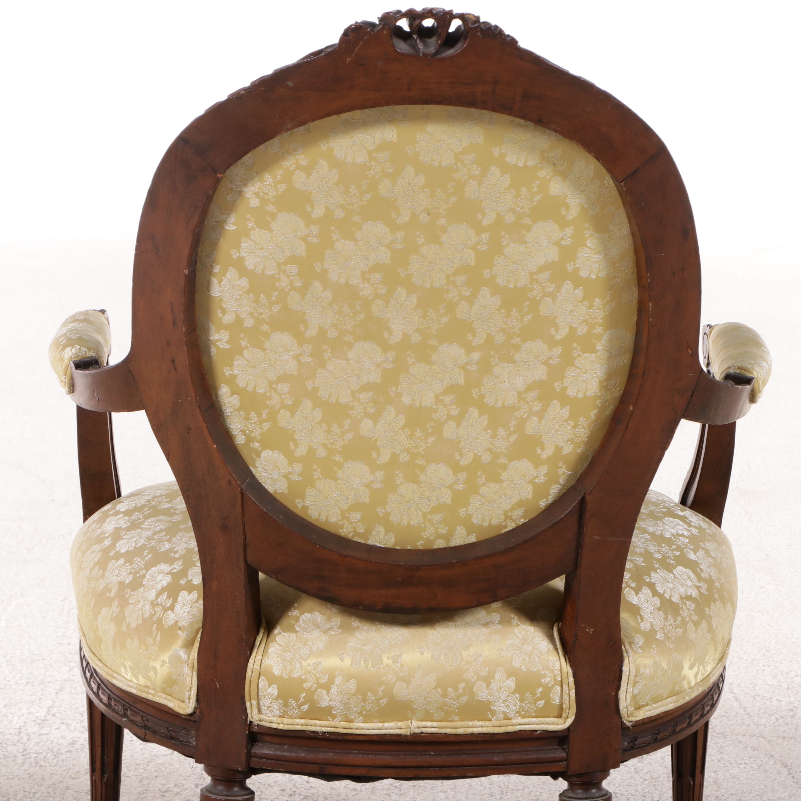 Louis XVI Style Carved Beech Fauteuil