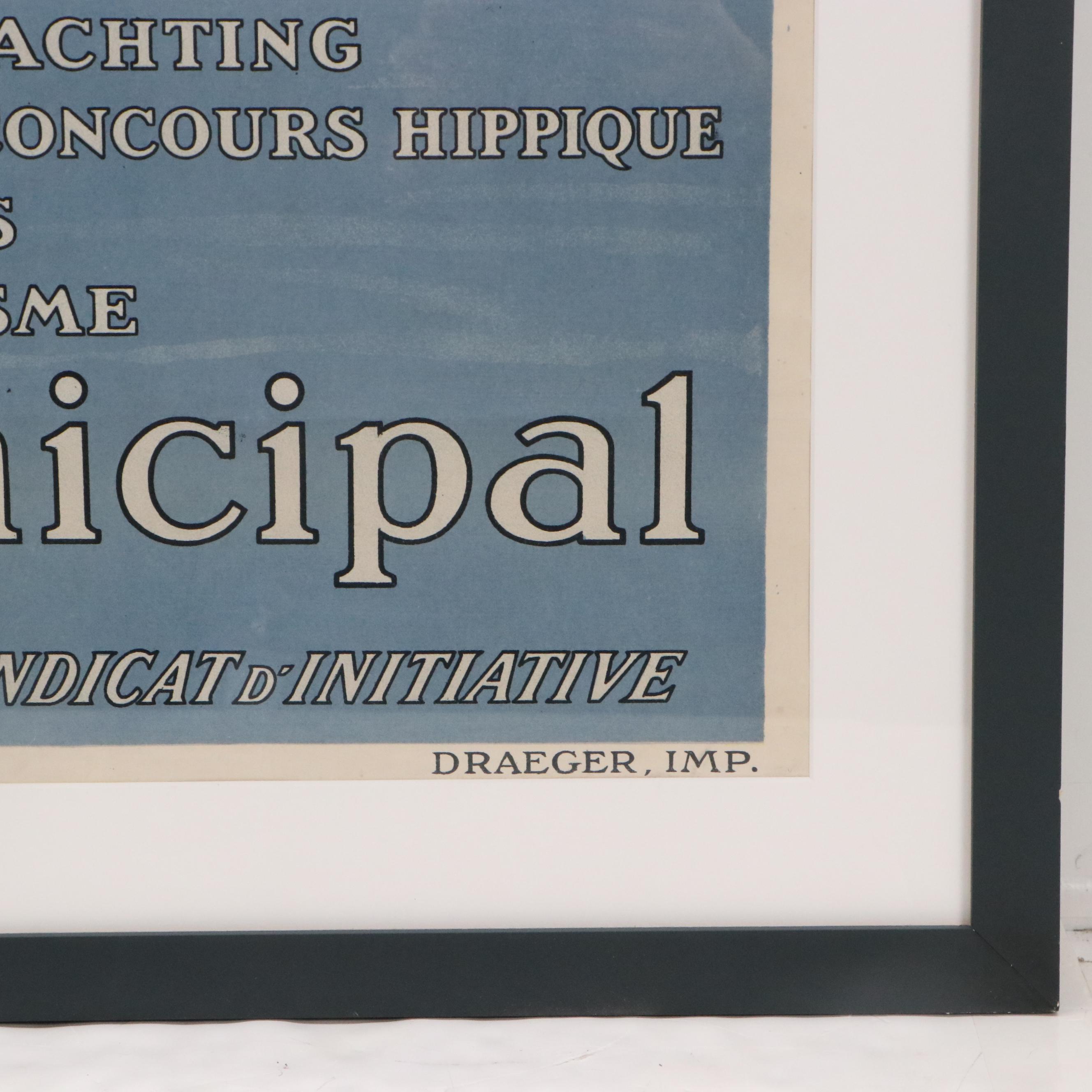 Color Lithograph Poster "Cannes" After Georges Goursat, Early 20th Century