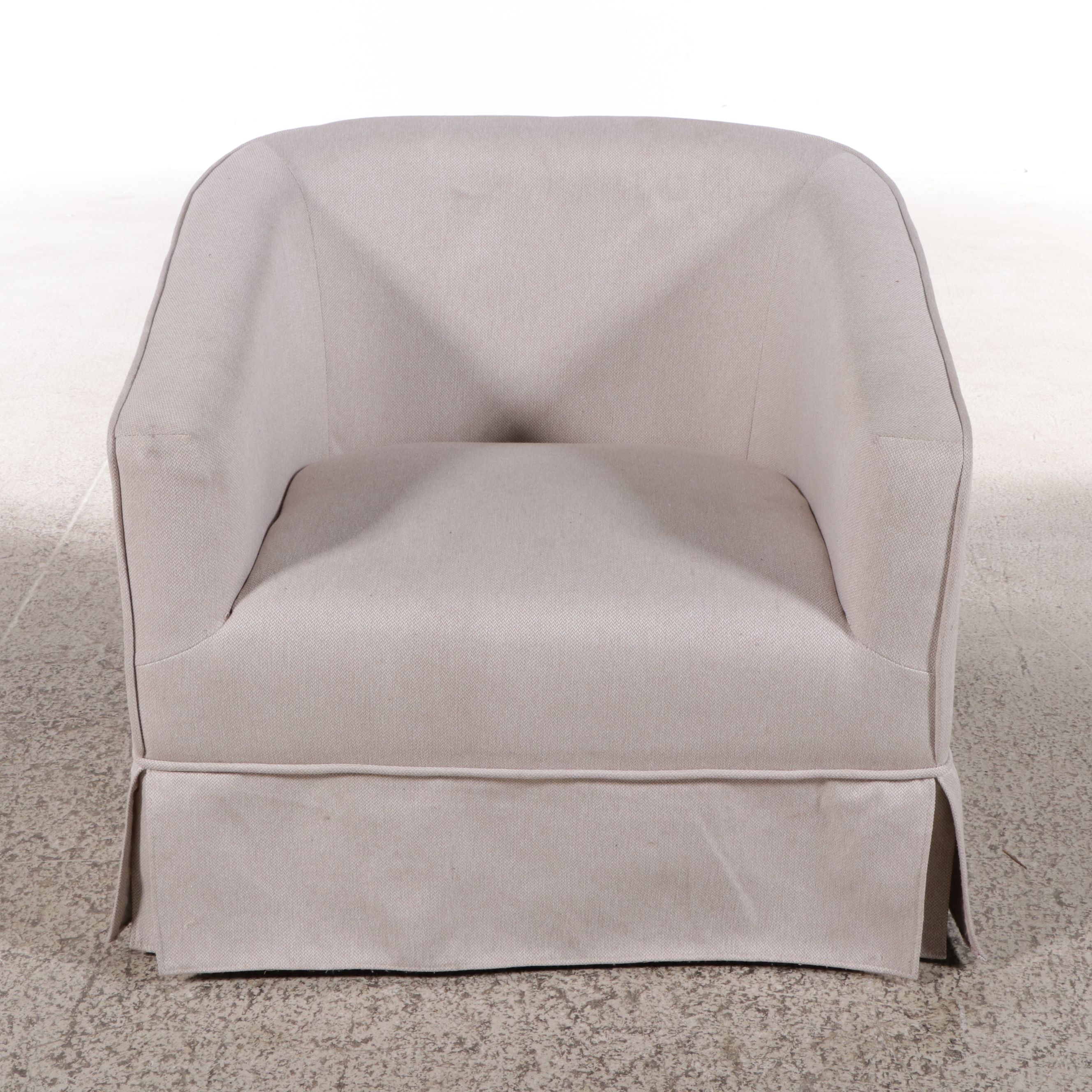 Contemporary Sirio Upholstered Armchair with Ottoman