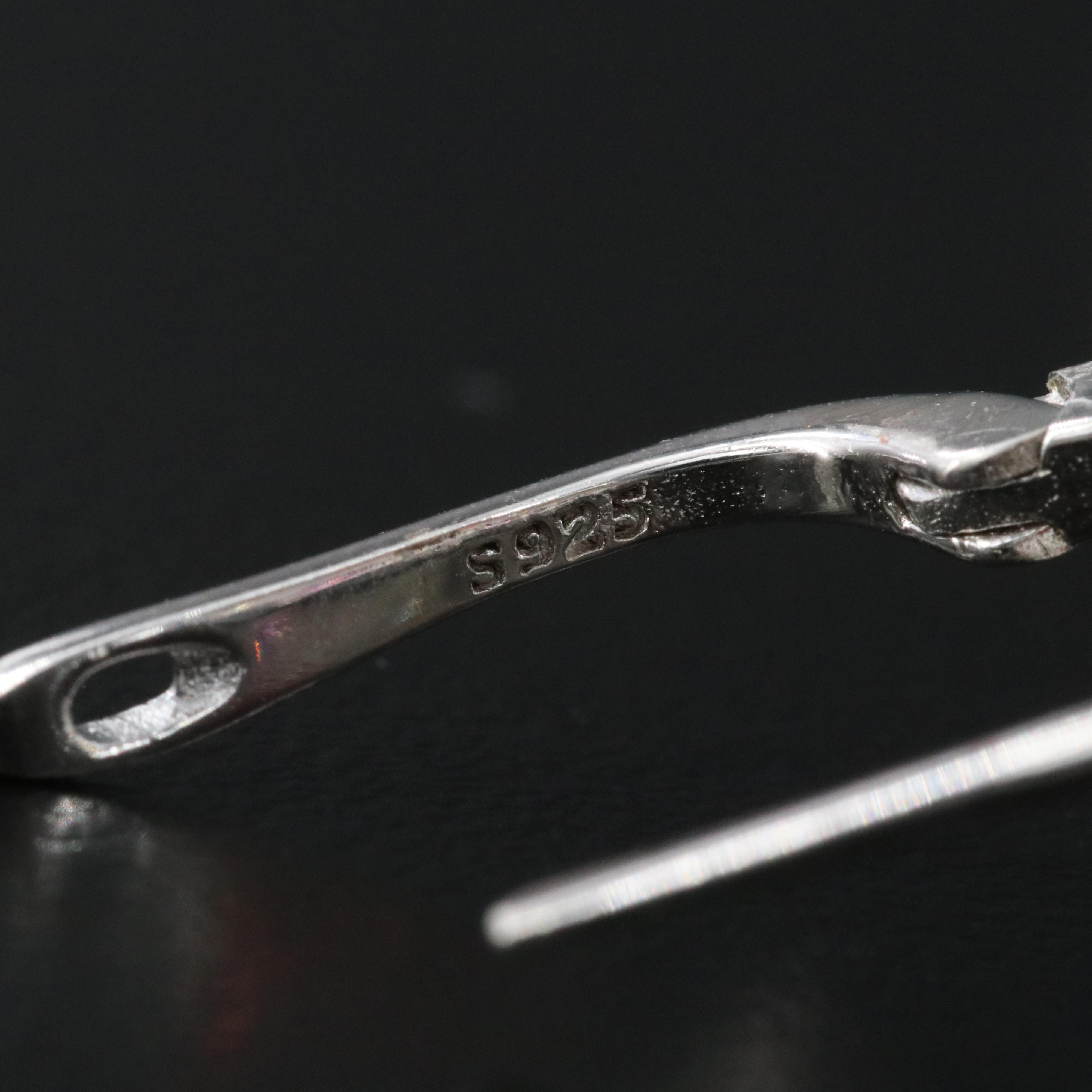 Sterling Garnet and Gemstone Floral Earrings