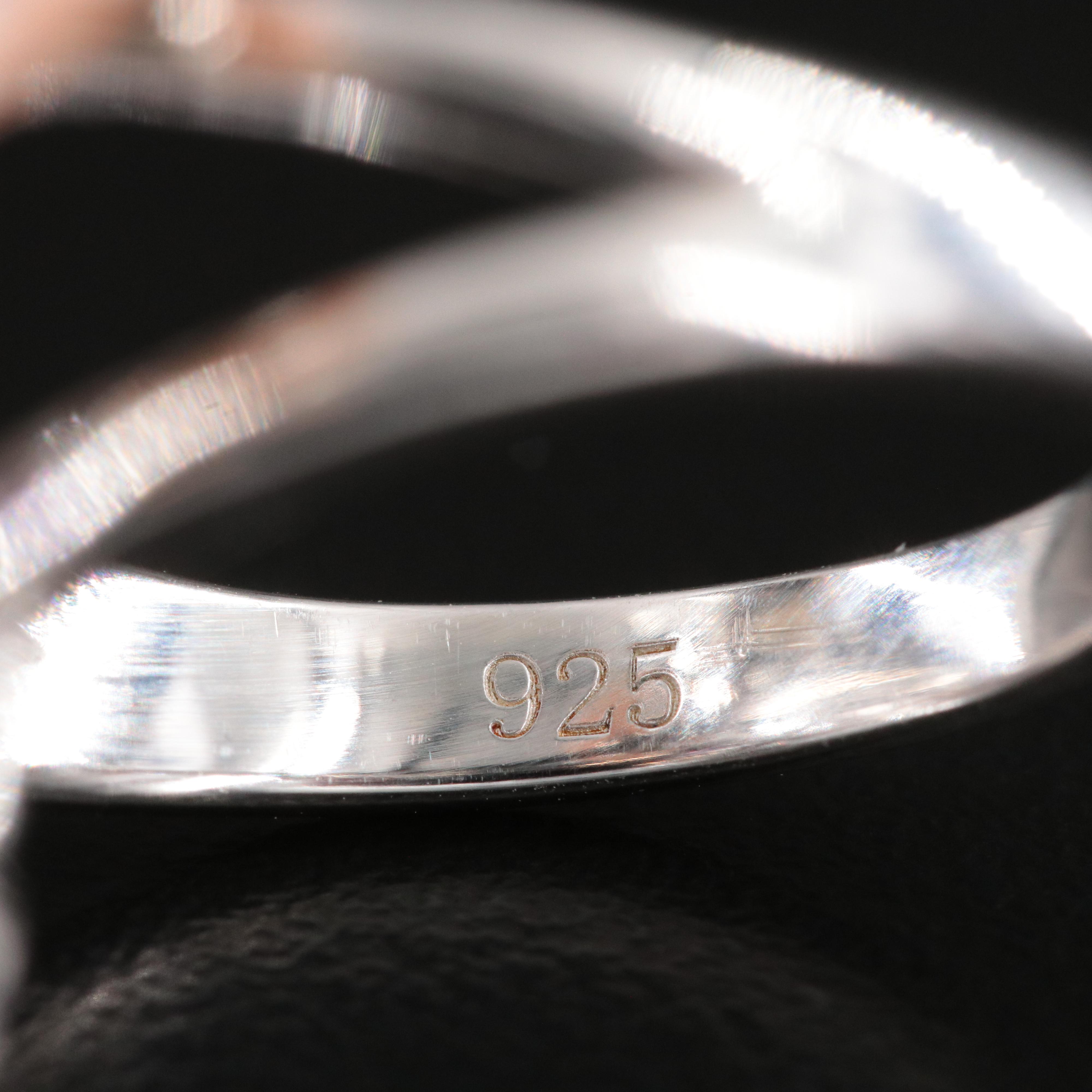 Sterling Gemstone Floral Cluster Ring