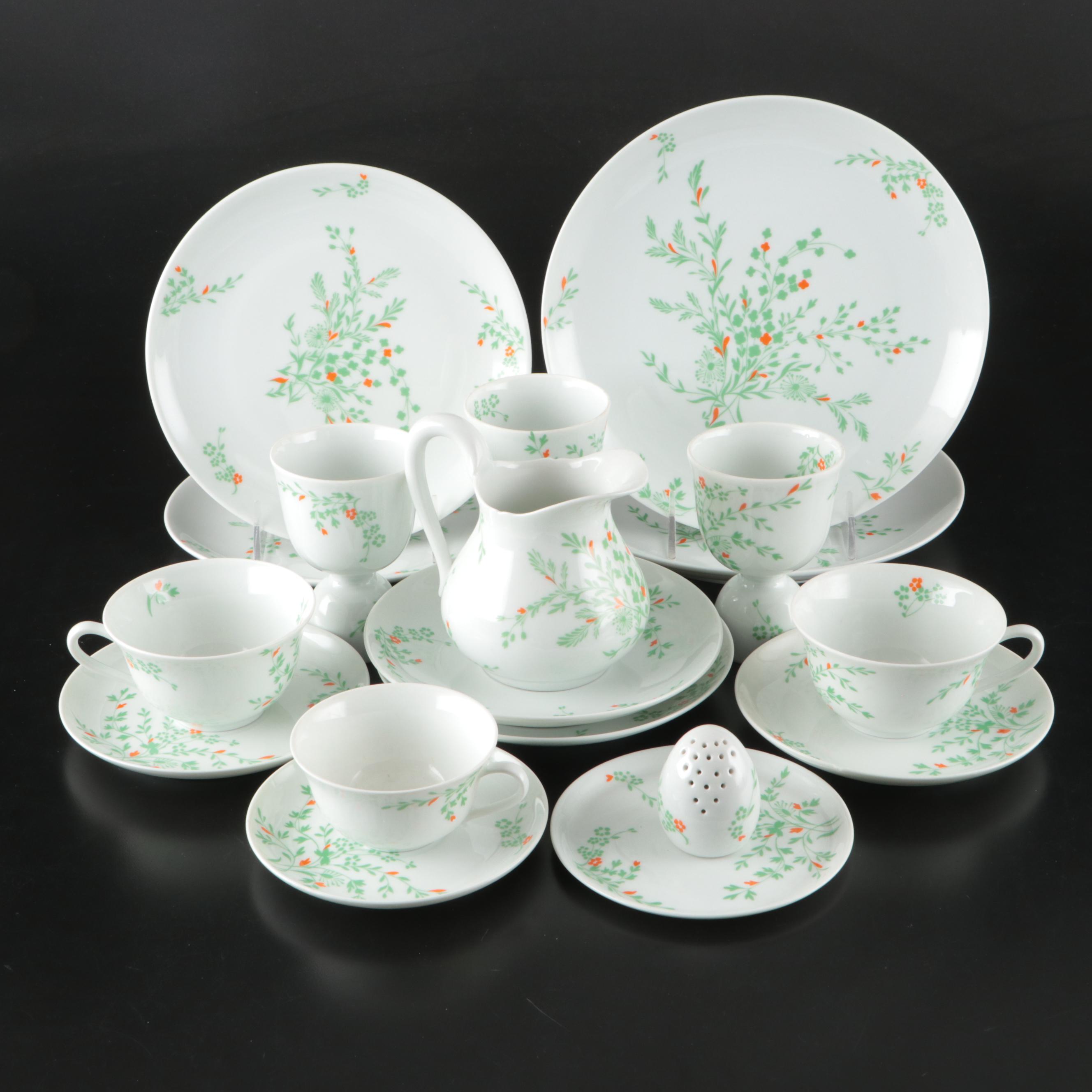 D. Porthault French Porcelain Floral Dinnerware