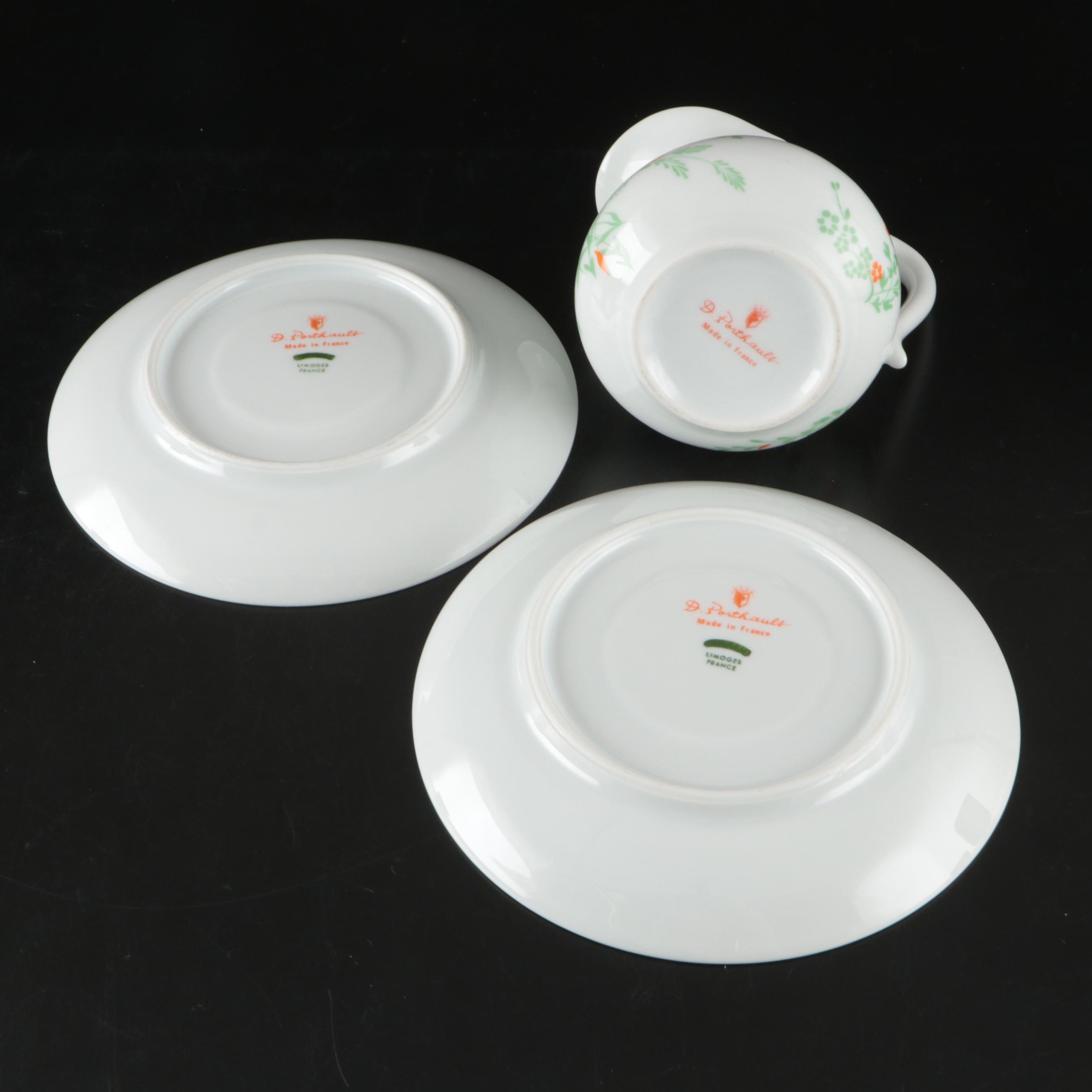 D. Porthault French Porcelain Floral Dinnerware