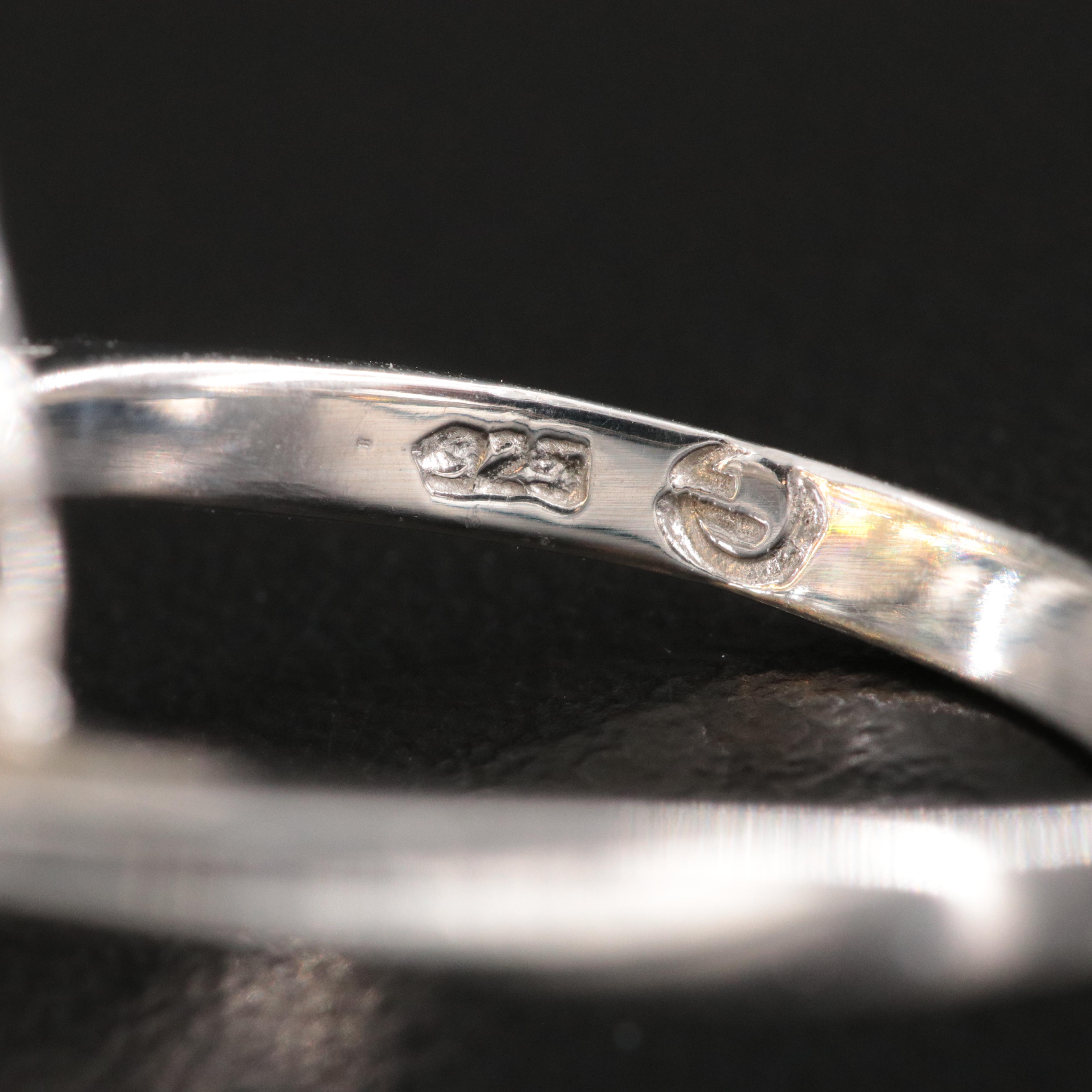 Sterling Citrine and Emerald Halo Ring