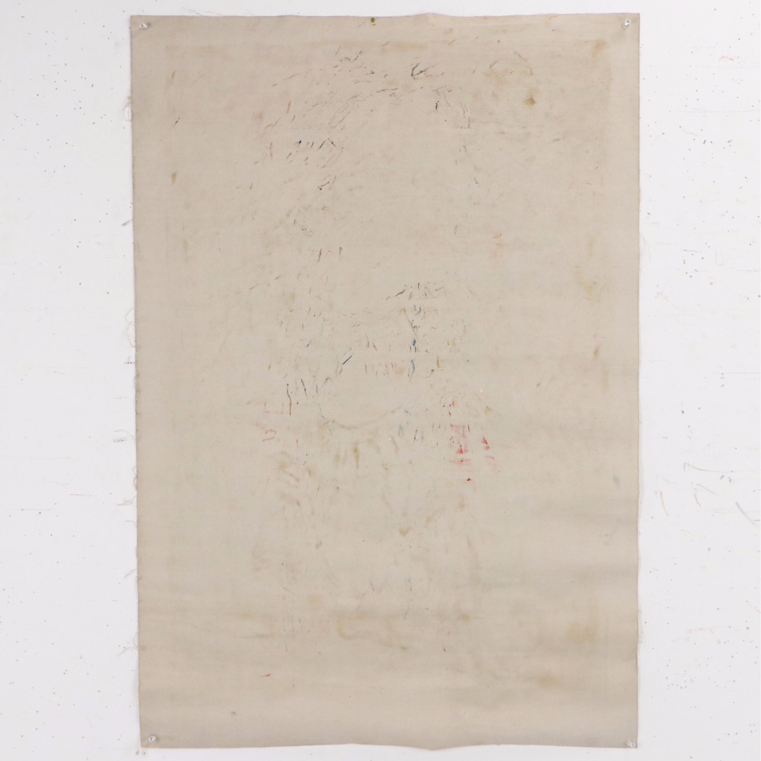 Portrait Oil Painting of Native American, 21st Century