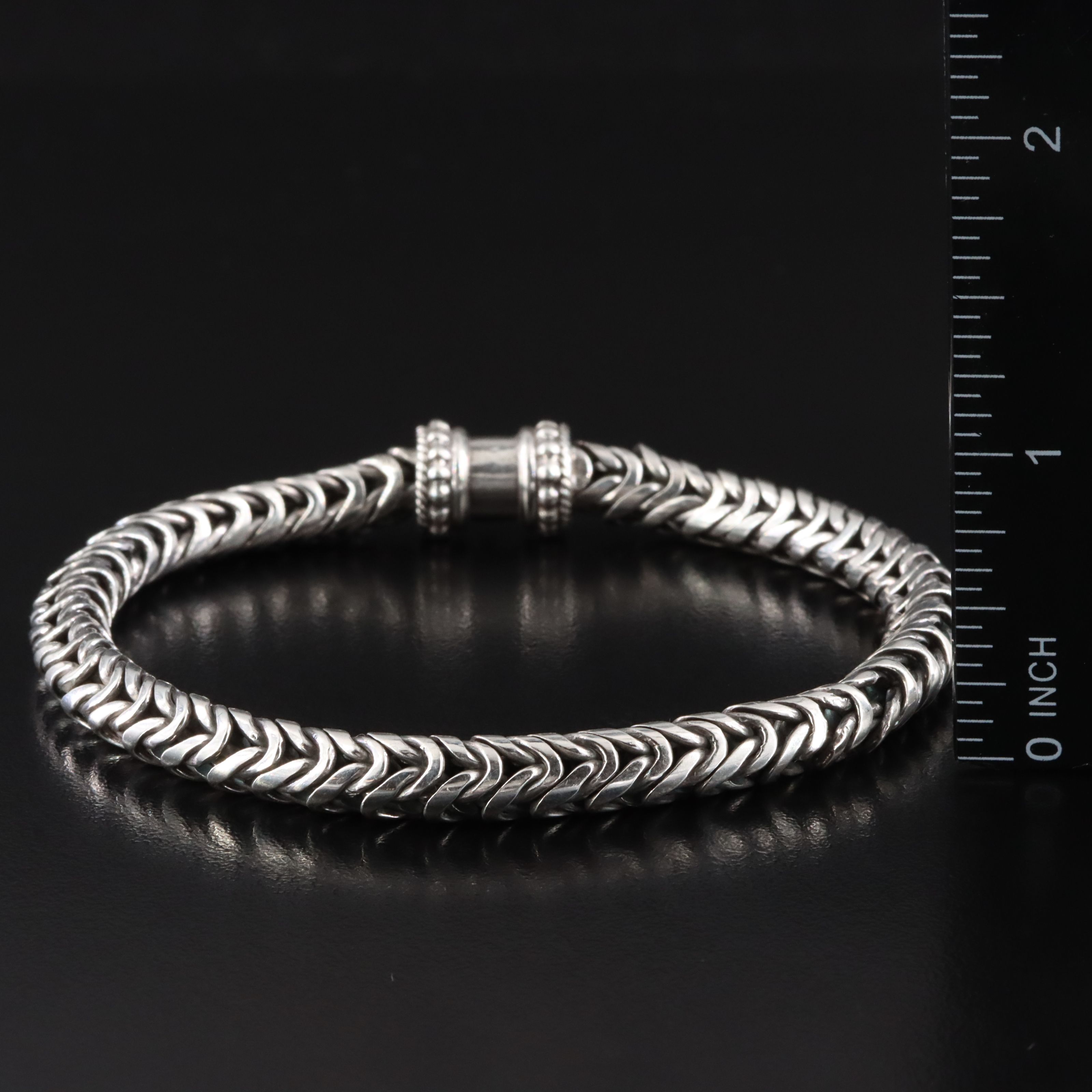 GeoArt Sterling Foxtail Chain Bracelet