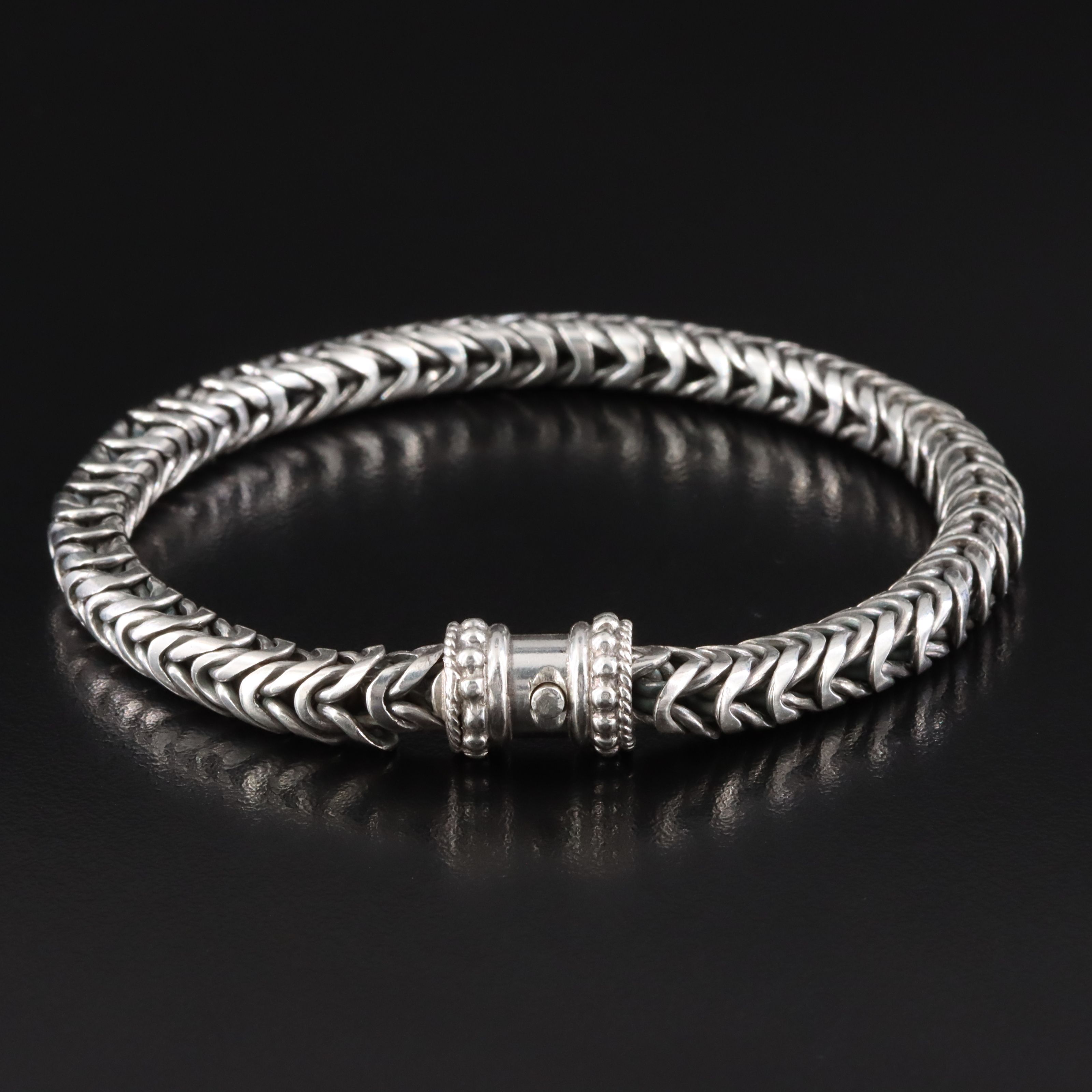 GeoArt Sterling Foxtail Chain Bracelet