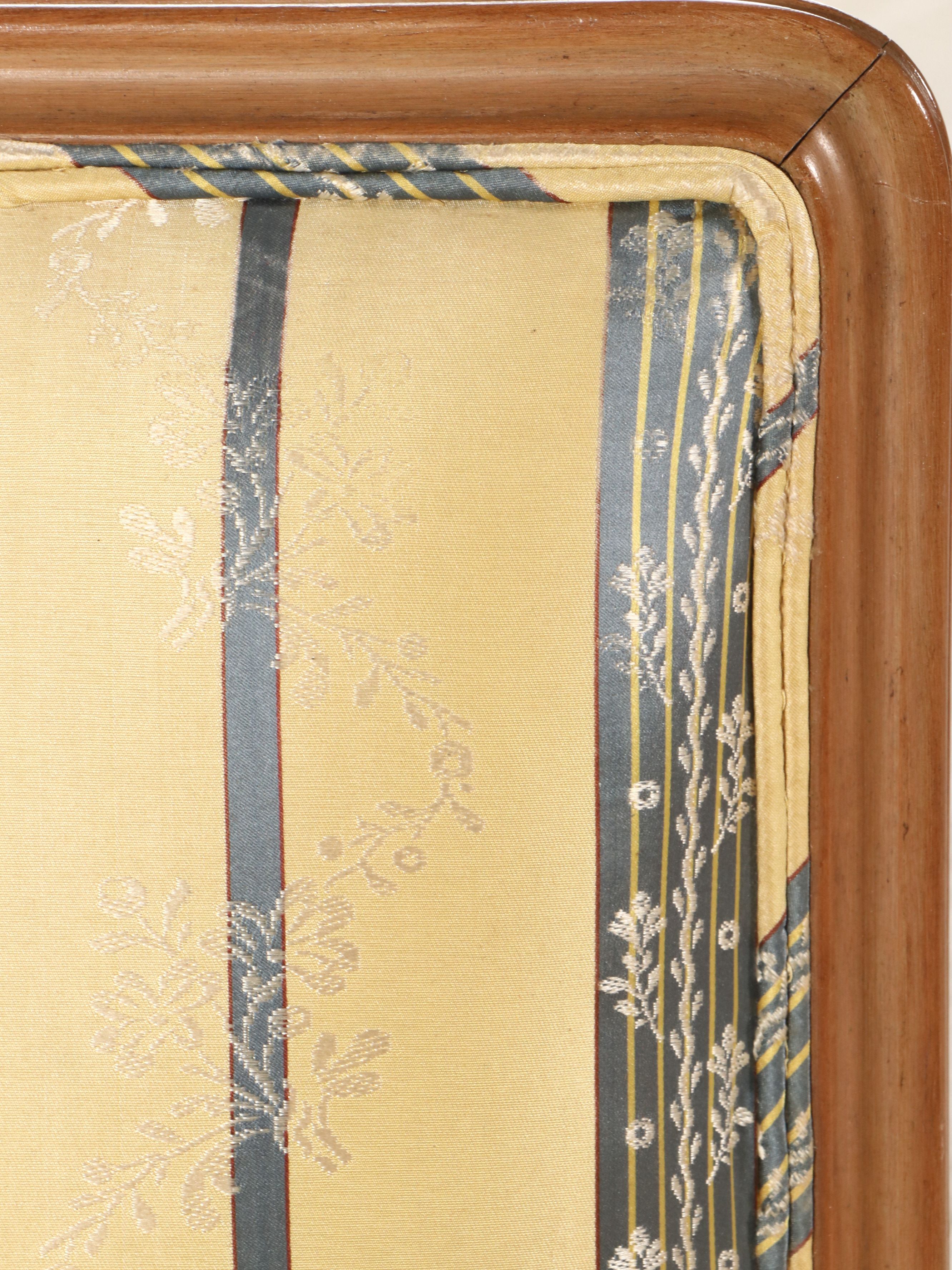 French Provincial Style Upholstered Armless Settee