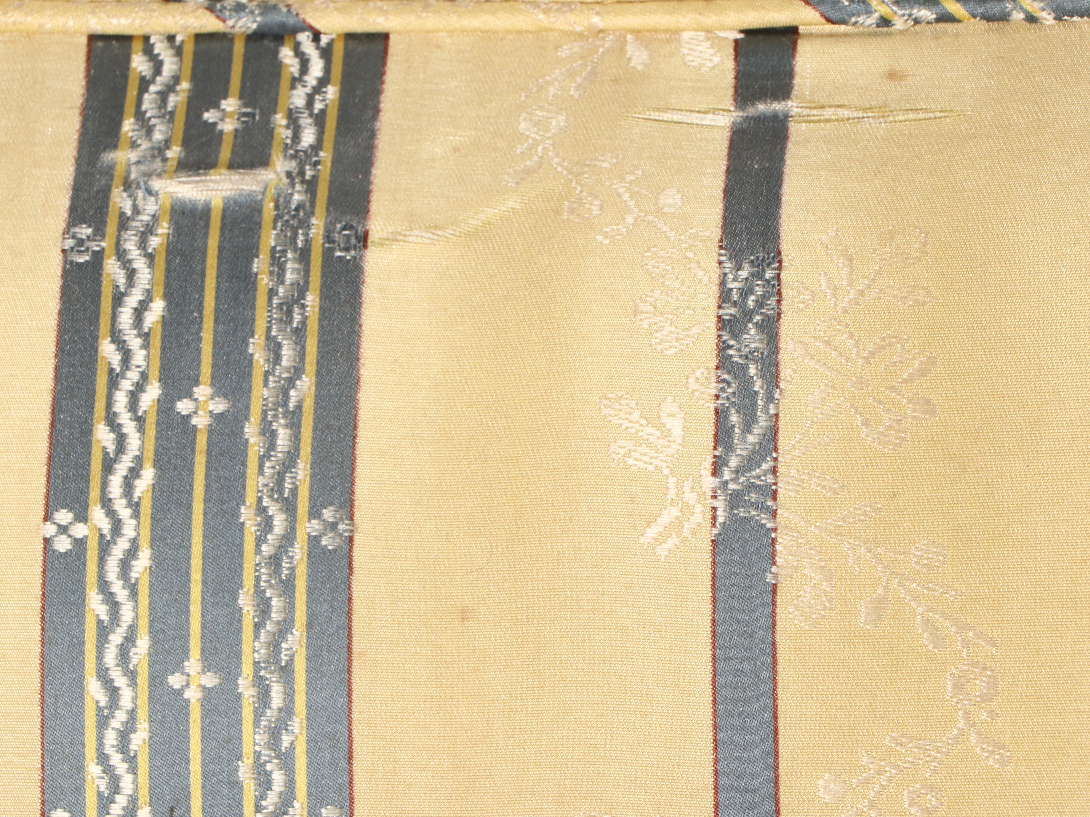 French Provincial Style Upholstered Armless Settee