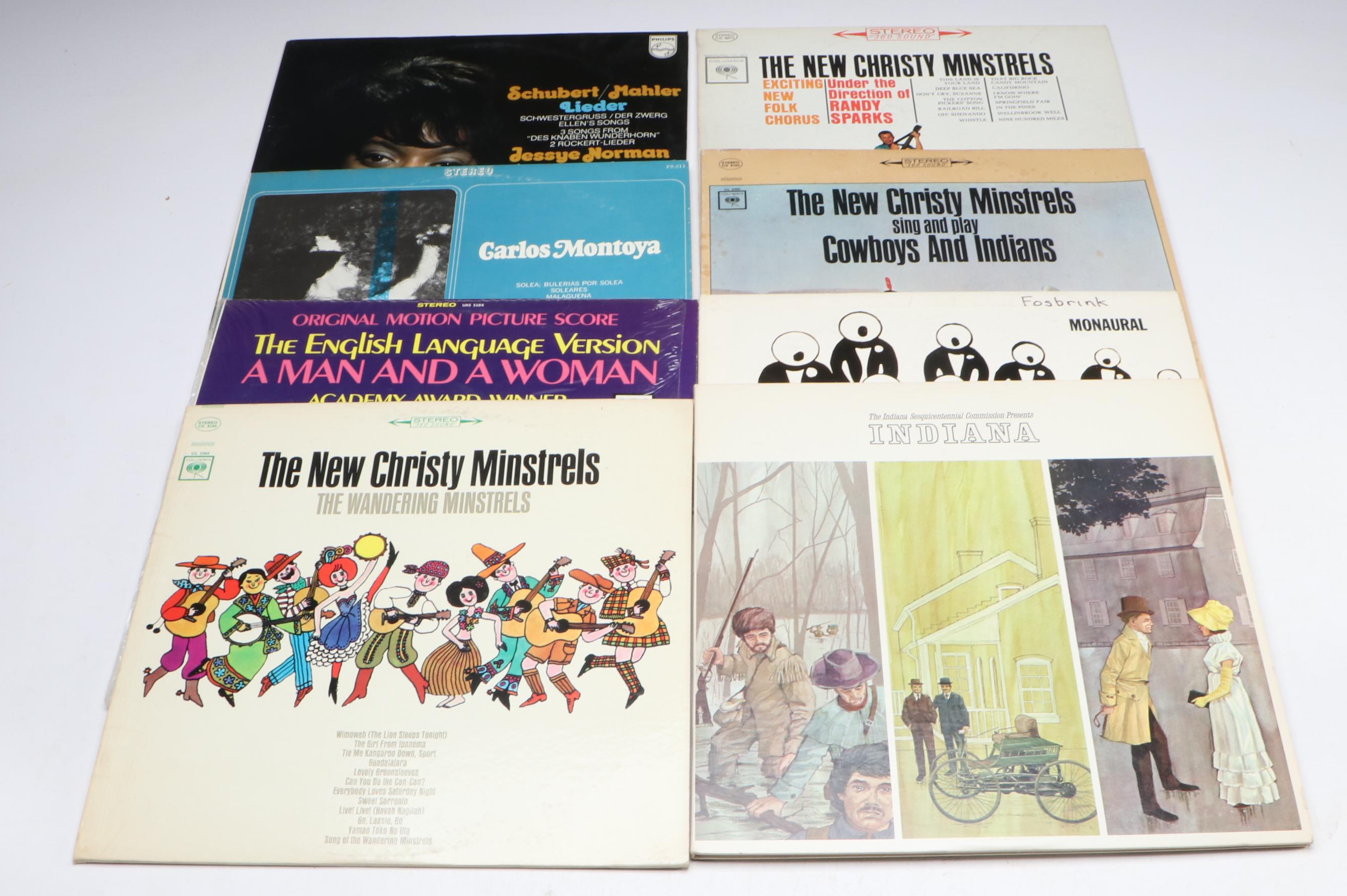 Mantovani "Greensleeves" with More 7" and 12" Vinyl Records, Mid to Late 20th C.