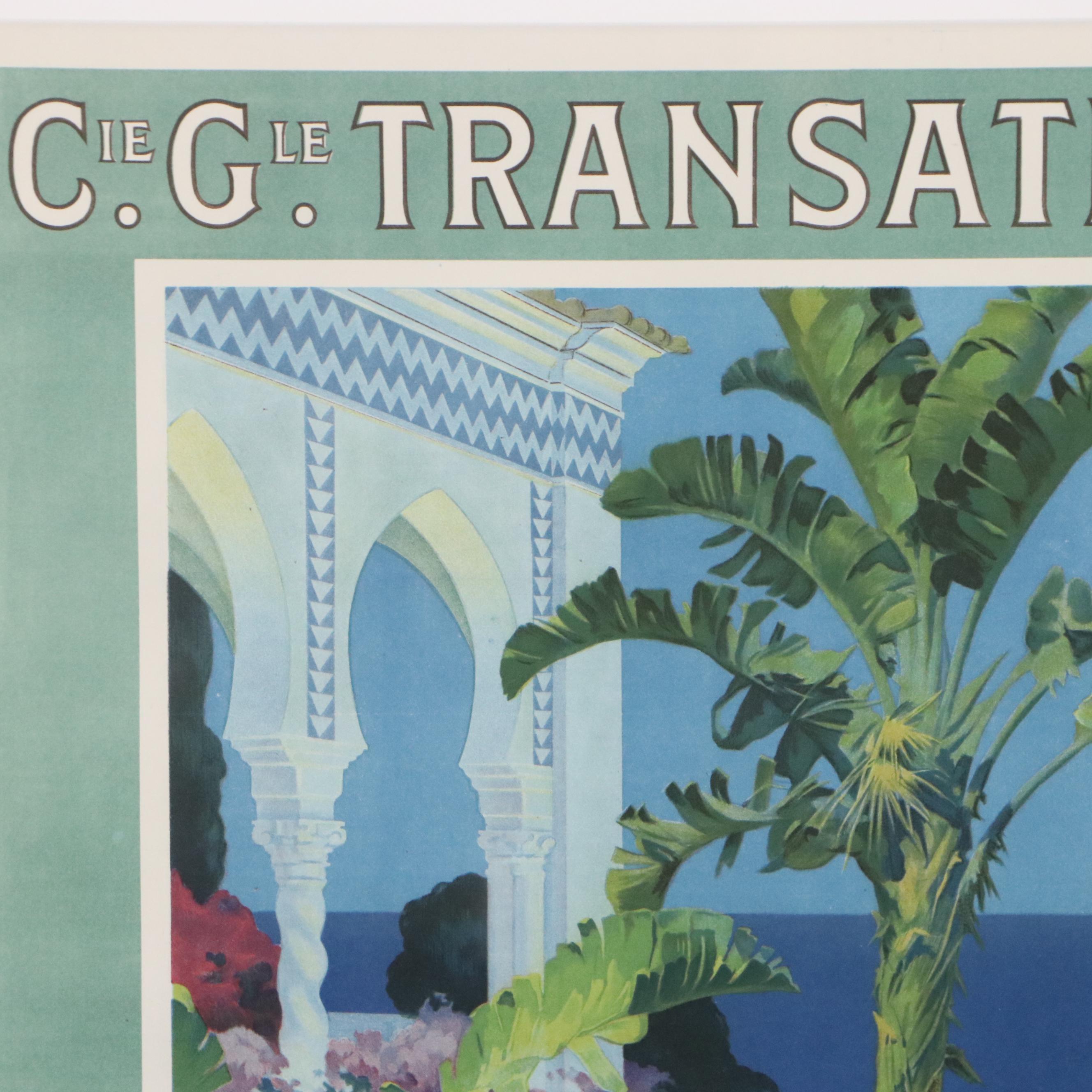 Compagnie Générale Transatlantique Chromolithograph Poster, Early 20th Century