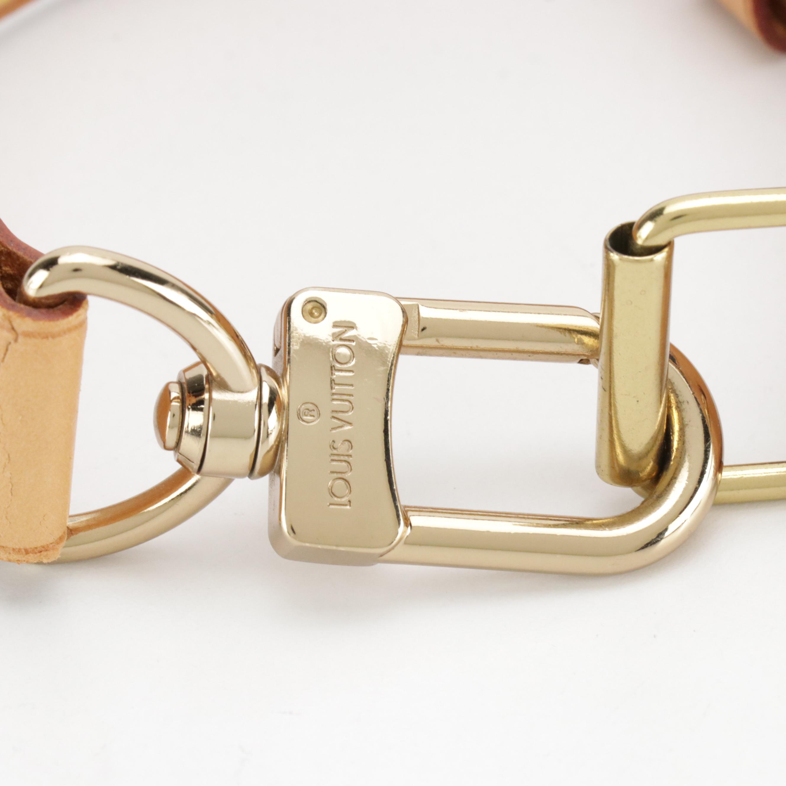 Louis Vuitton Vachetta Leather Strap with Buckle and Dog Clip