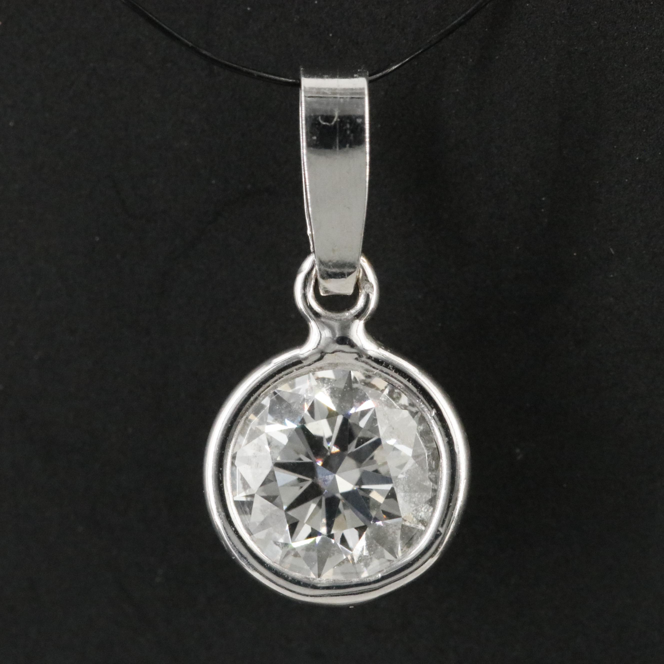 14K 1.04 CT Lab Grown Diamond Solitaire Pendant with IGI Report