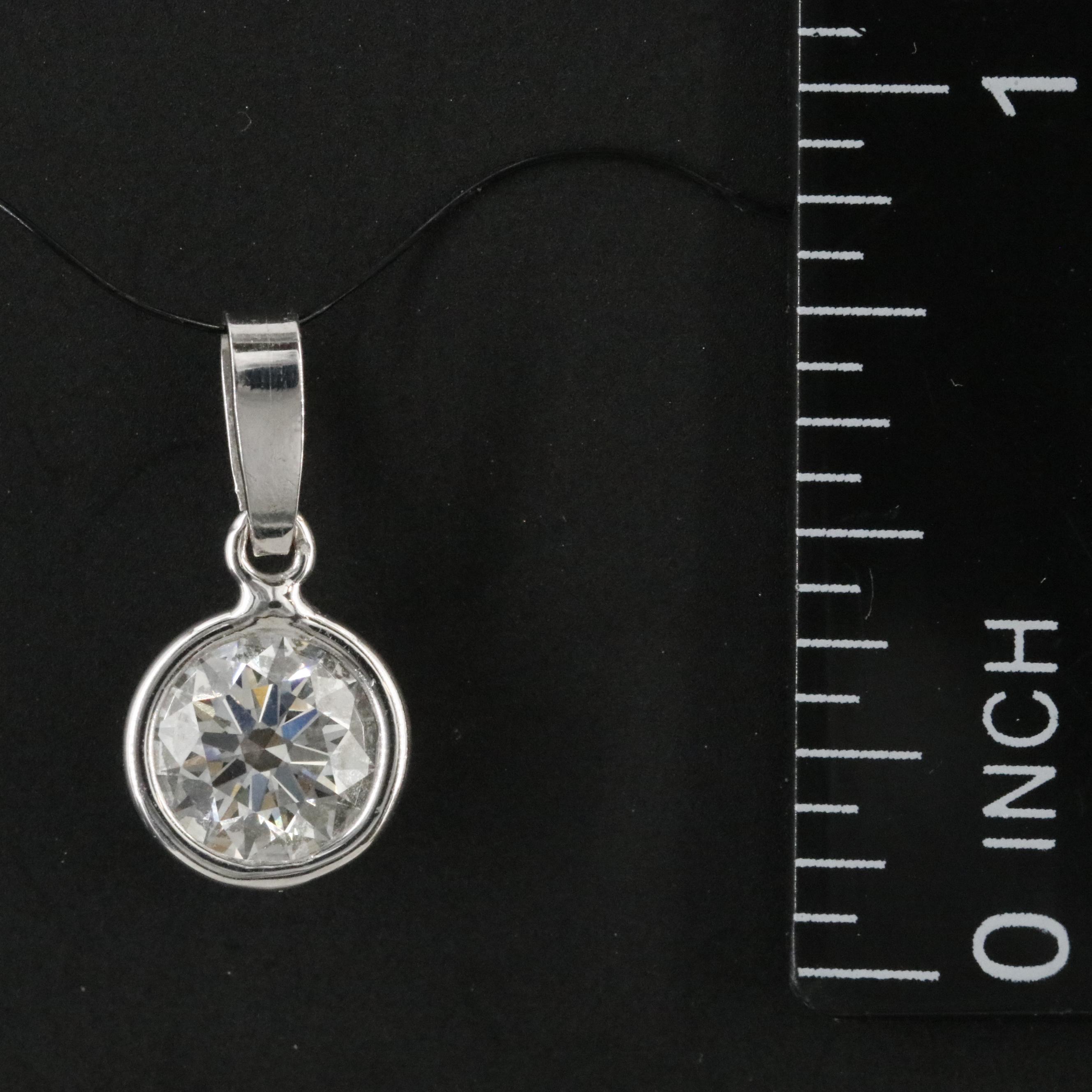 14K 1.04 CT Lab Grown Diamond Solitaire Pendant with IGI Report