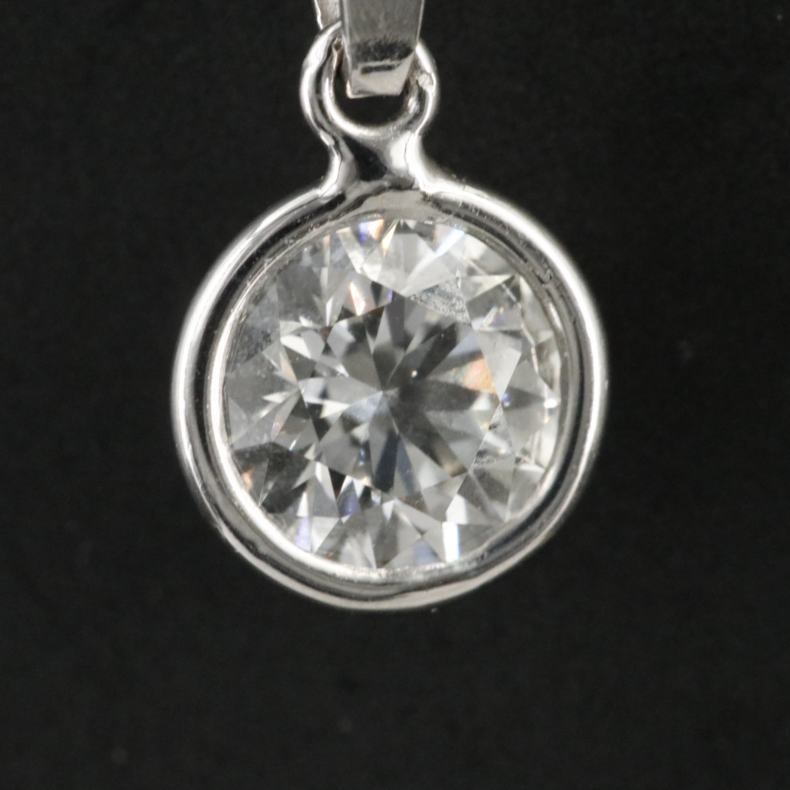 14K 1.04 CT Lab Grown Diamond Solitaire Pendant with IGI Report