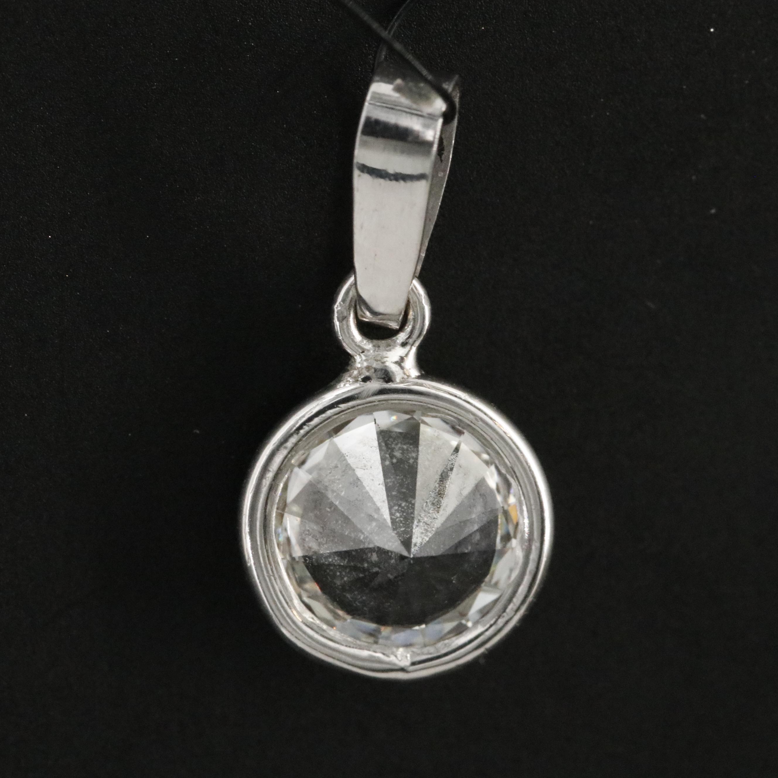 14K 1.04 CT Lab Grown Diamond Solitaire Pendant with IGI Report