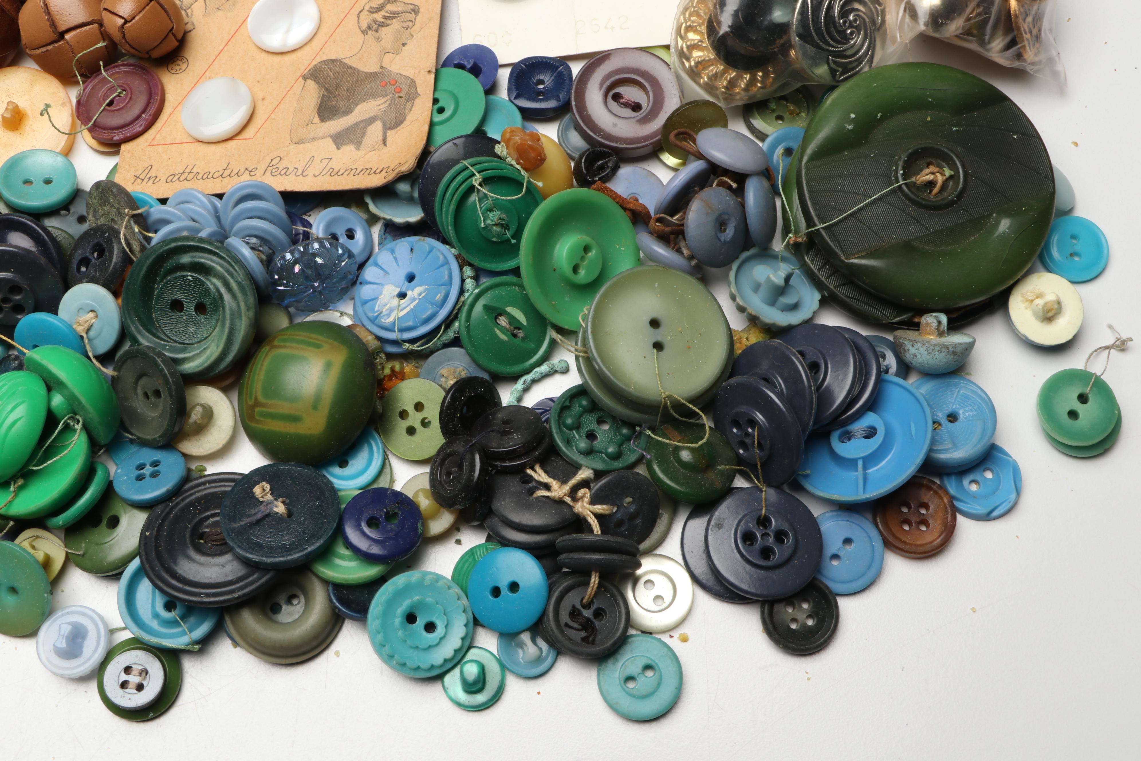 Metal, Plastic and Other Vintage Buttons