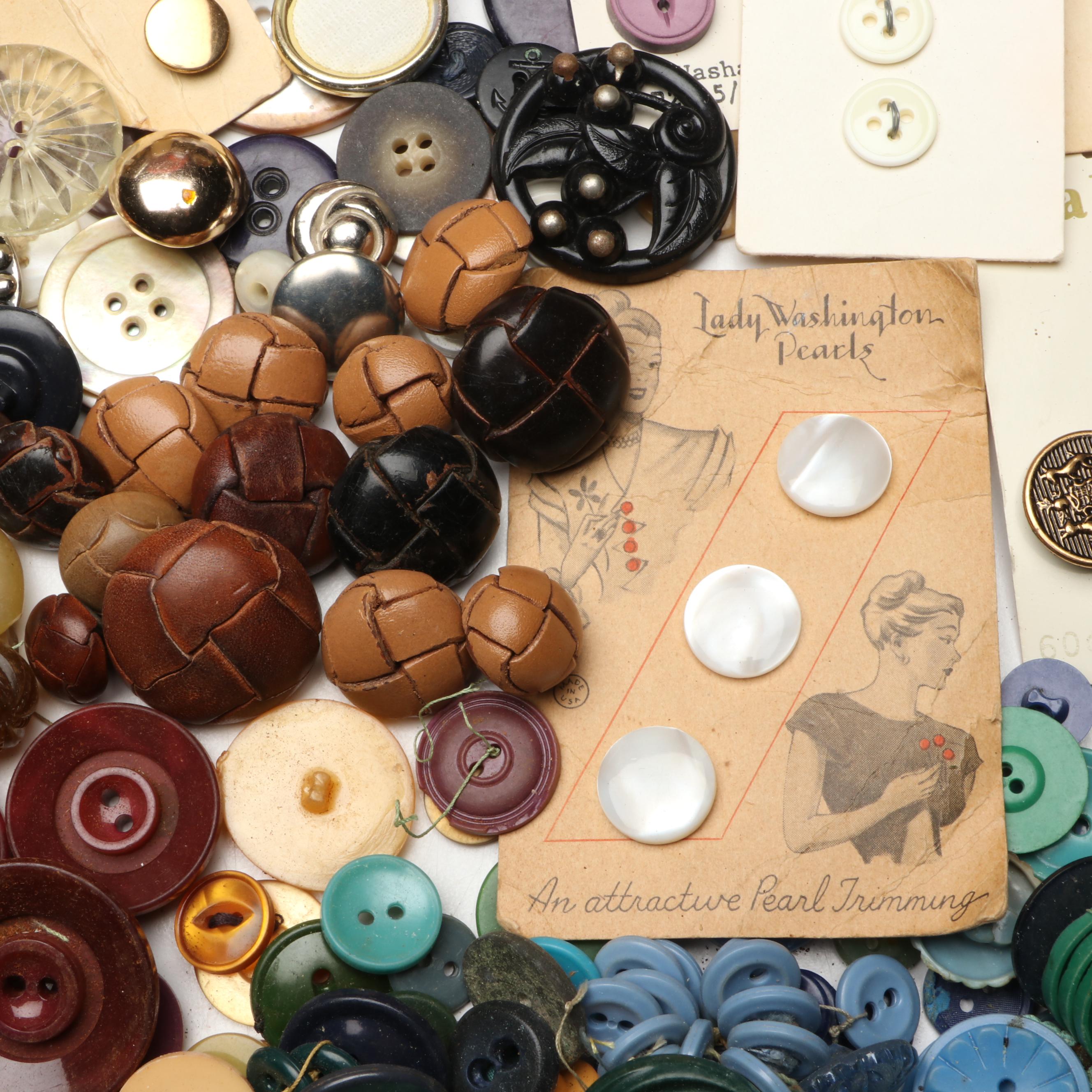 Metal, Plastic and Other Vintage Buttons