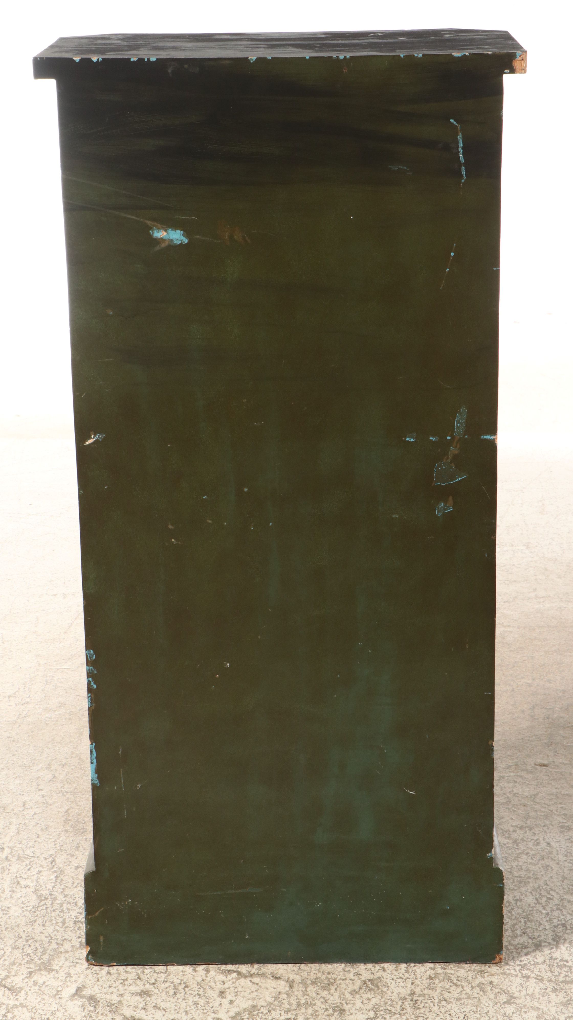 Hand-Painted Cabinet with Decorative Floral Arrangements