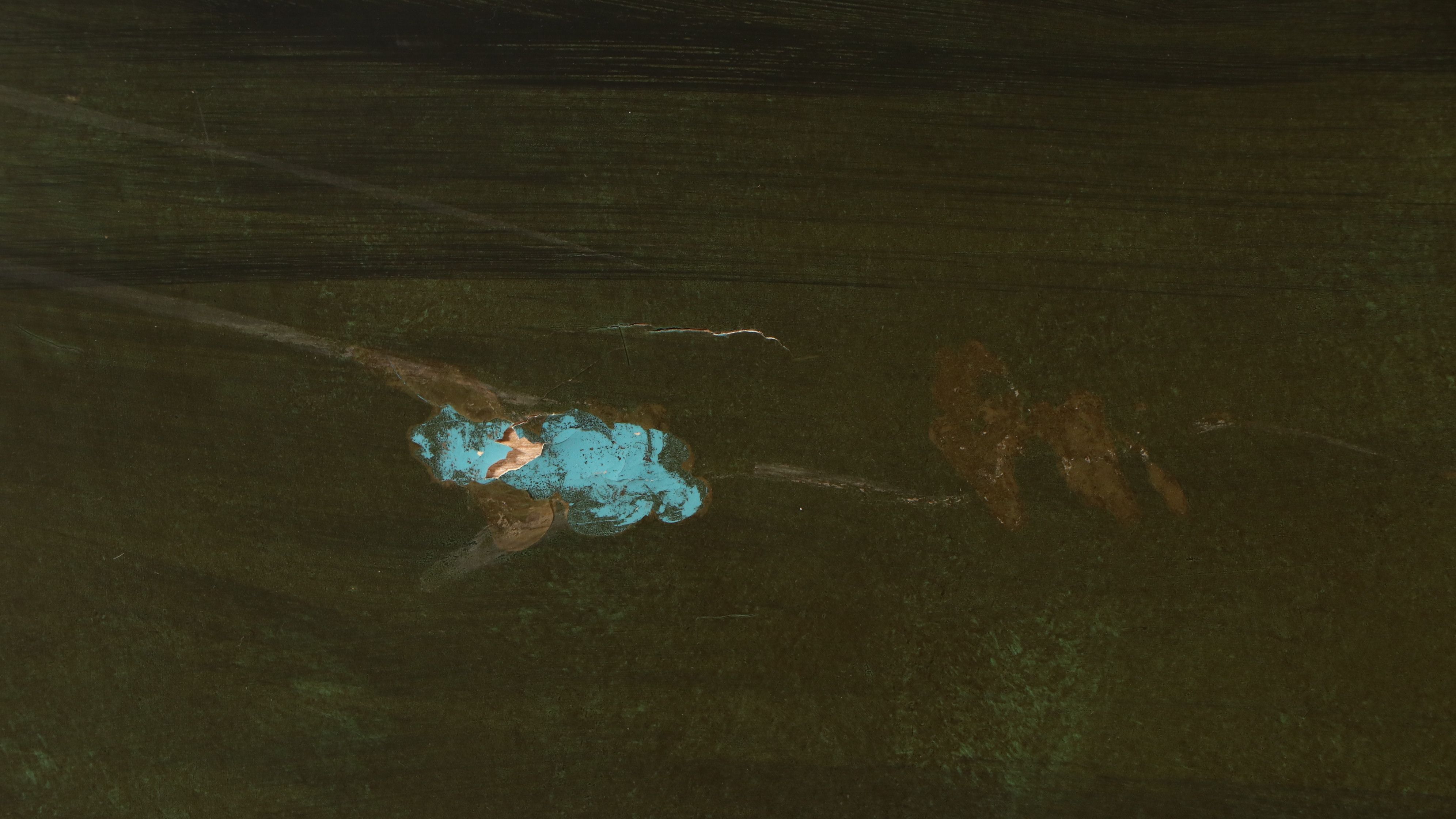 Hand-Painted Cabinet with Decorative Floral Arrangements