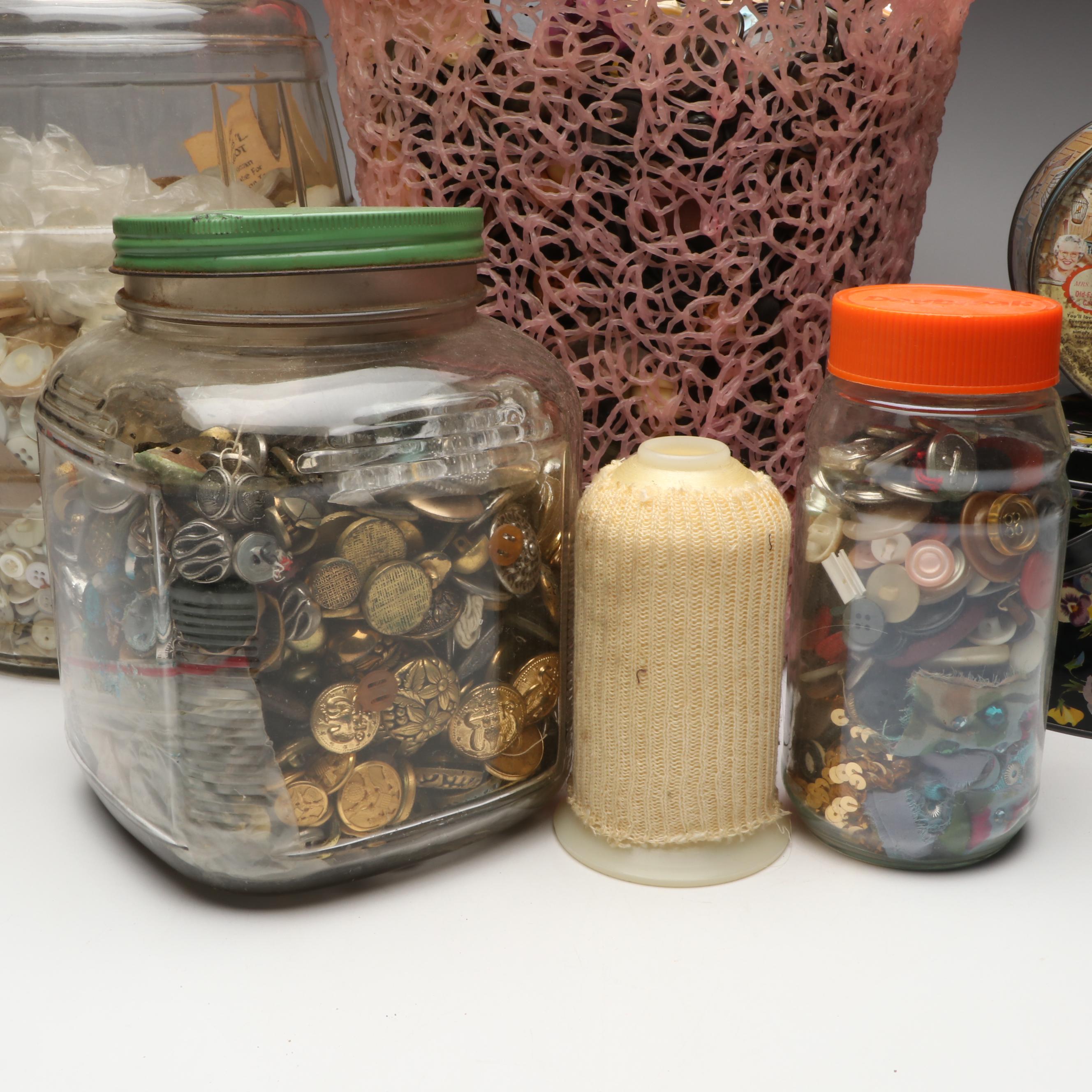 Metal, Plastic and Other Vintage Buttons