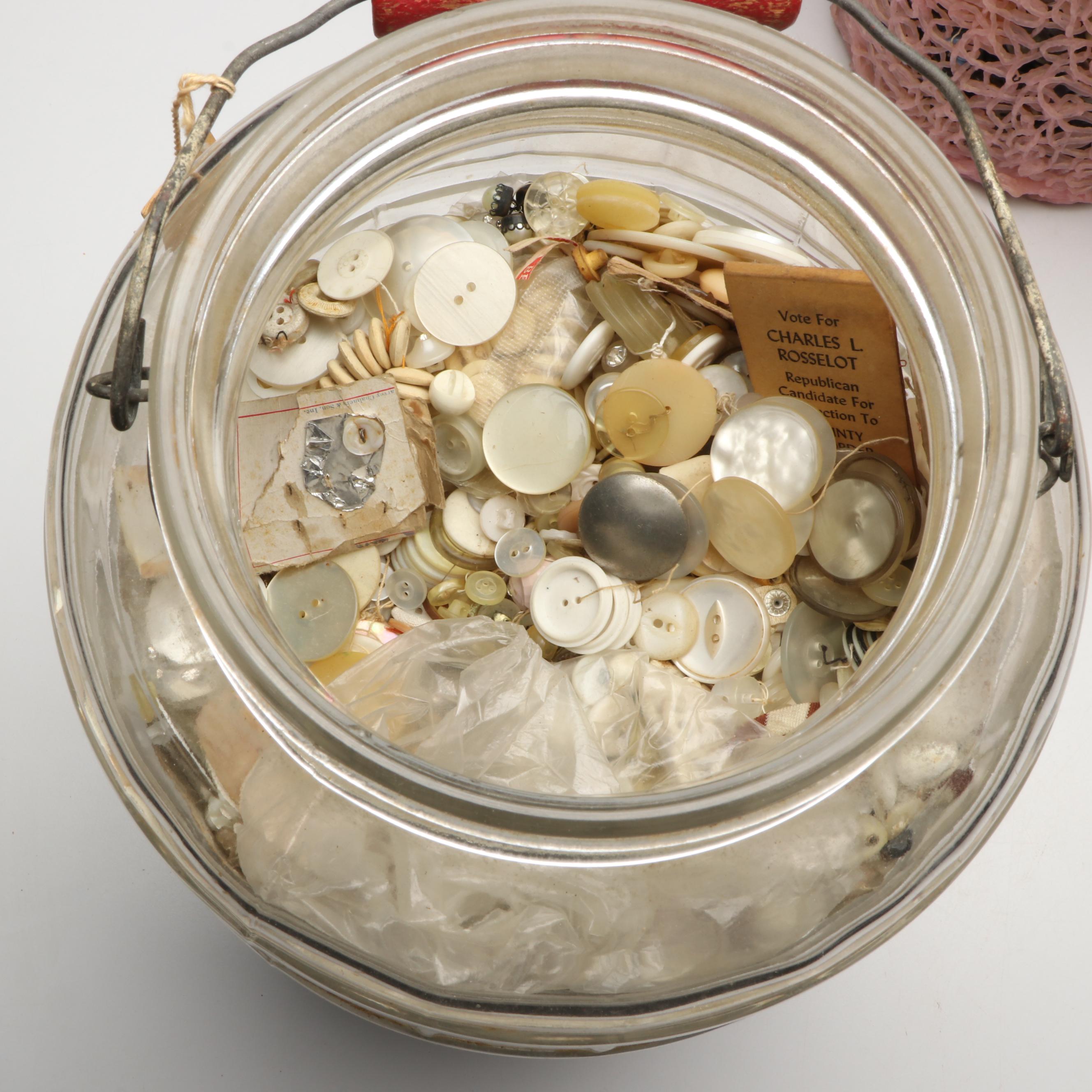 Metal, Plastic and Other Vintage Buttons