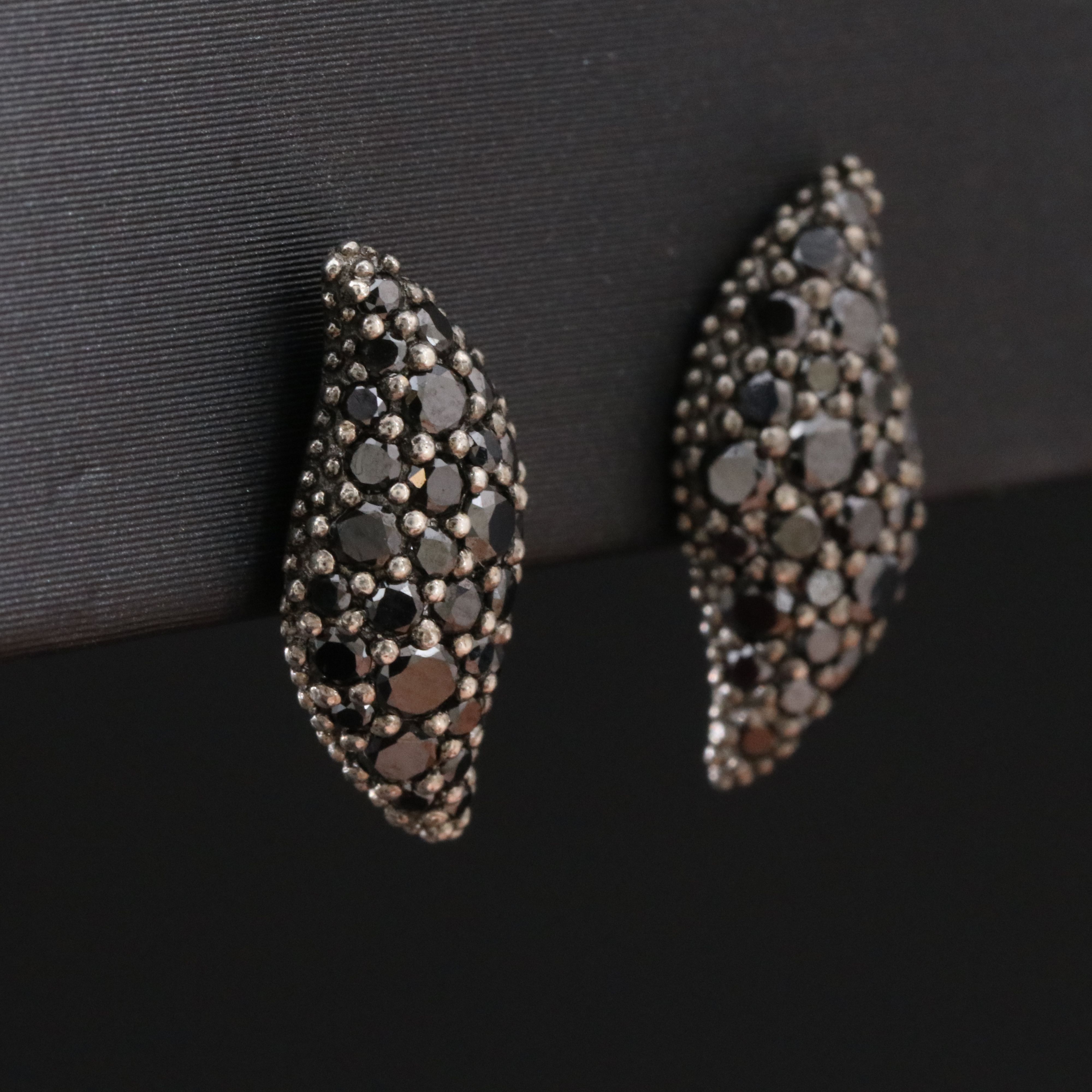 David Yurman Sterling 0.34 CTW Pavé Diamond Flute Stud Earrings