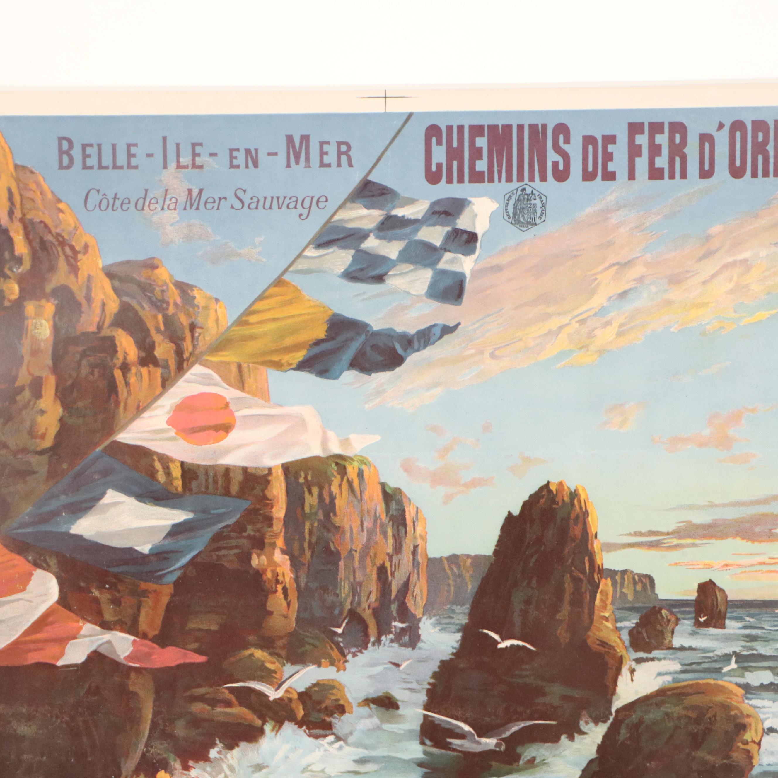 Color Lithograph Travel Poster "Bretagne" After F. Hugo d'Alesi, 1897