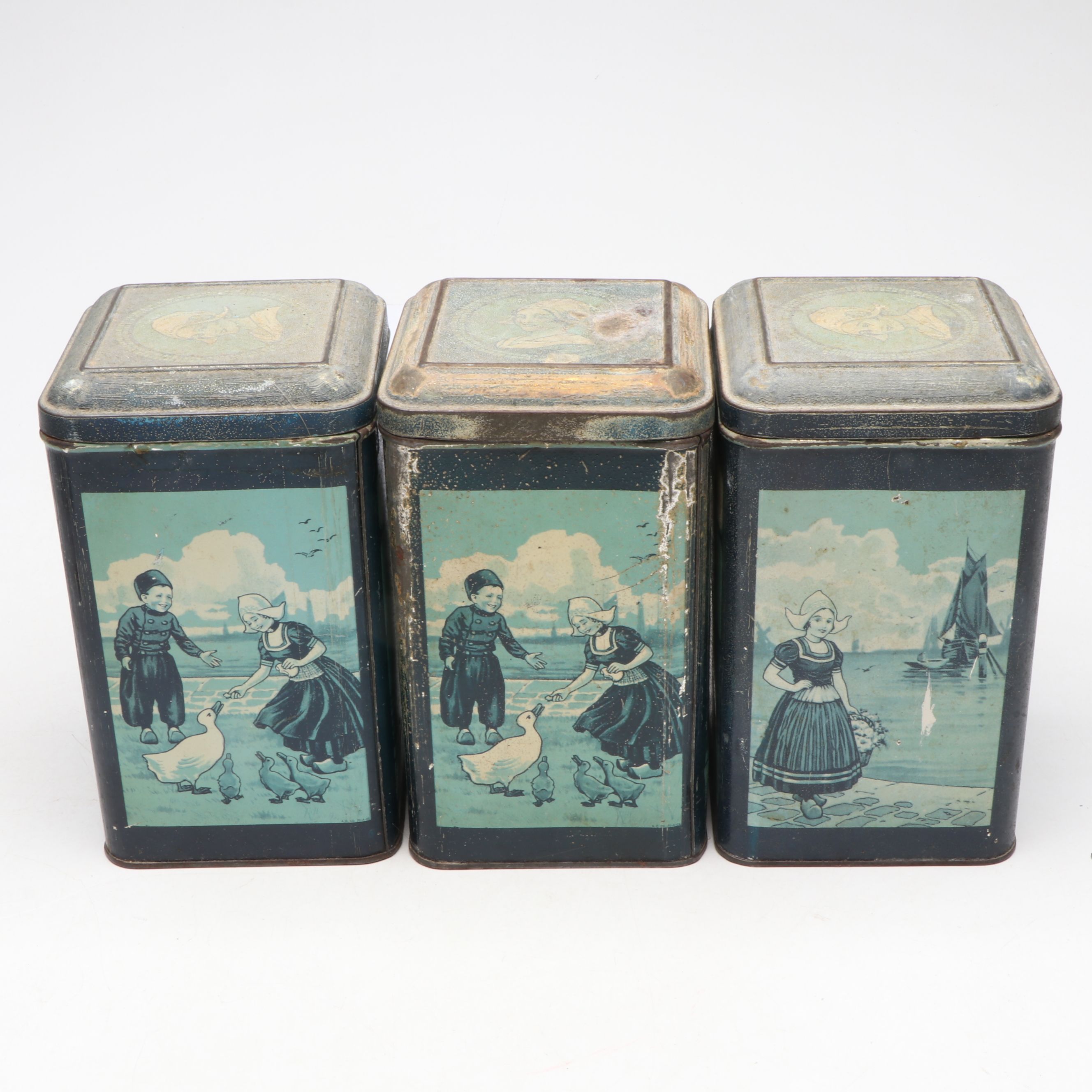 William Sears & Co. Wafer Tin with Wall Mount Coffee Grinder and Other Décor