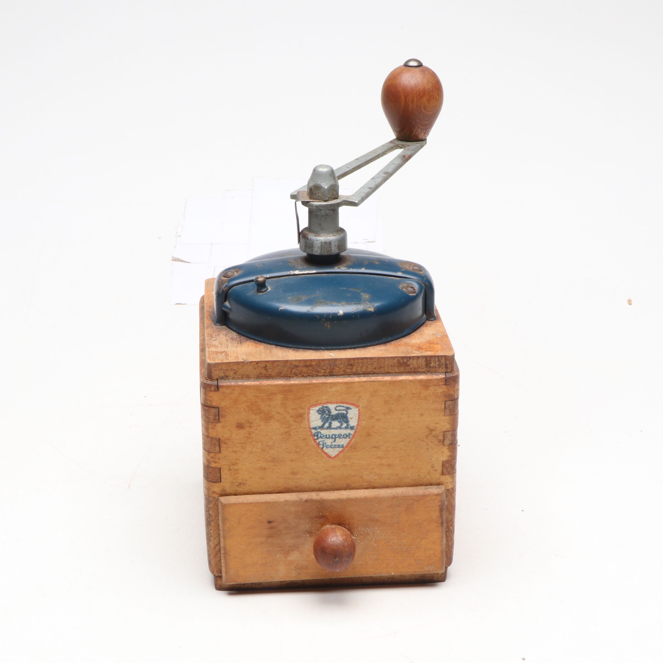 William Sears & Co. Wafer Tin with Wall Mount Coffee Grinder and Other Décor