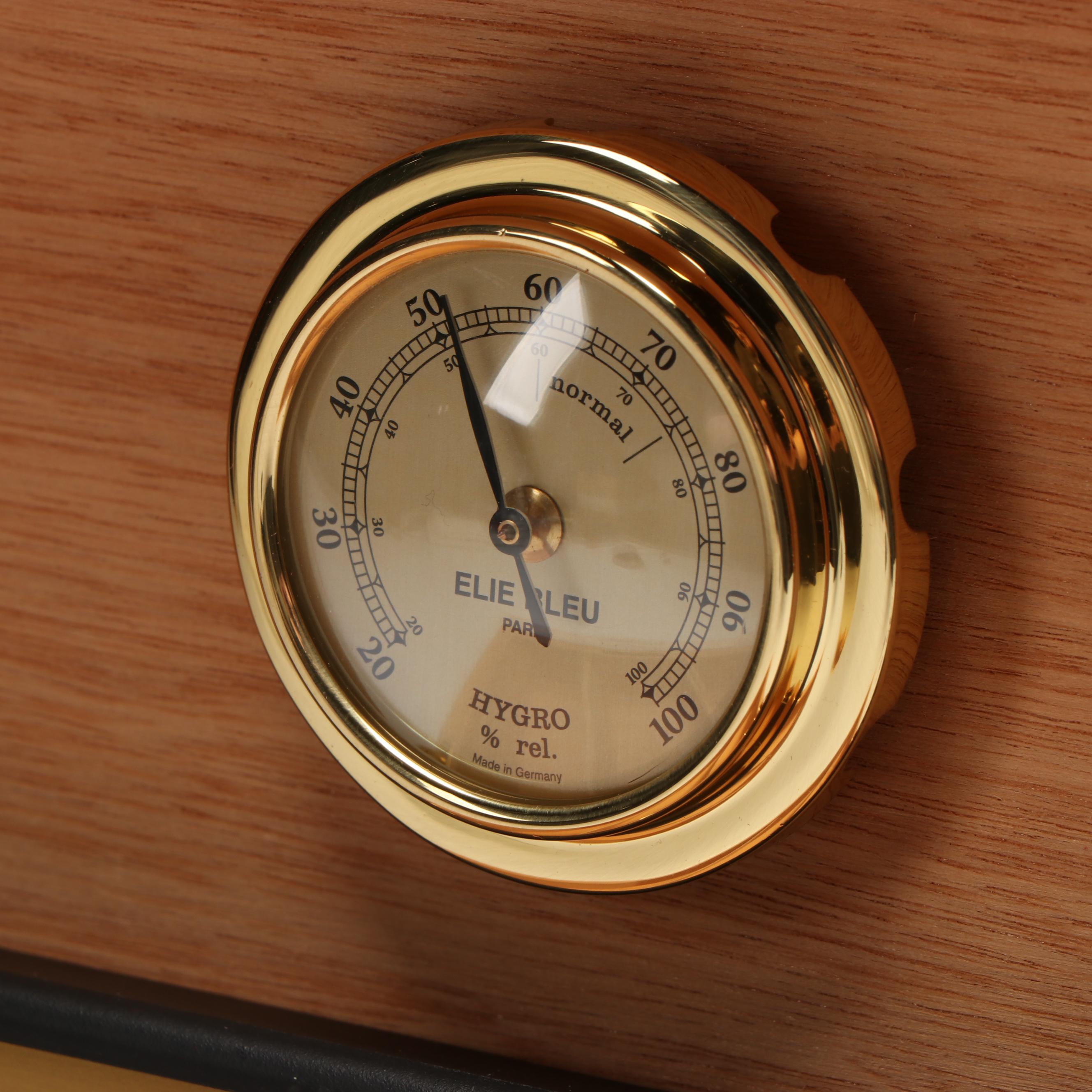 Elie Bleu Walnut Burl Wood 50-110 Cigar Desktop Humidor