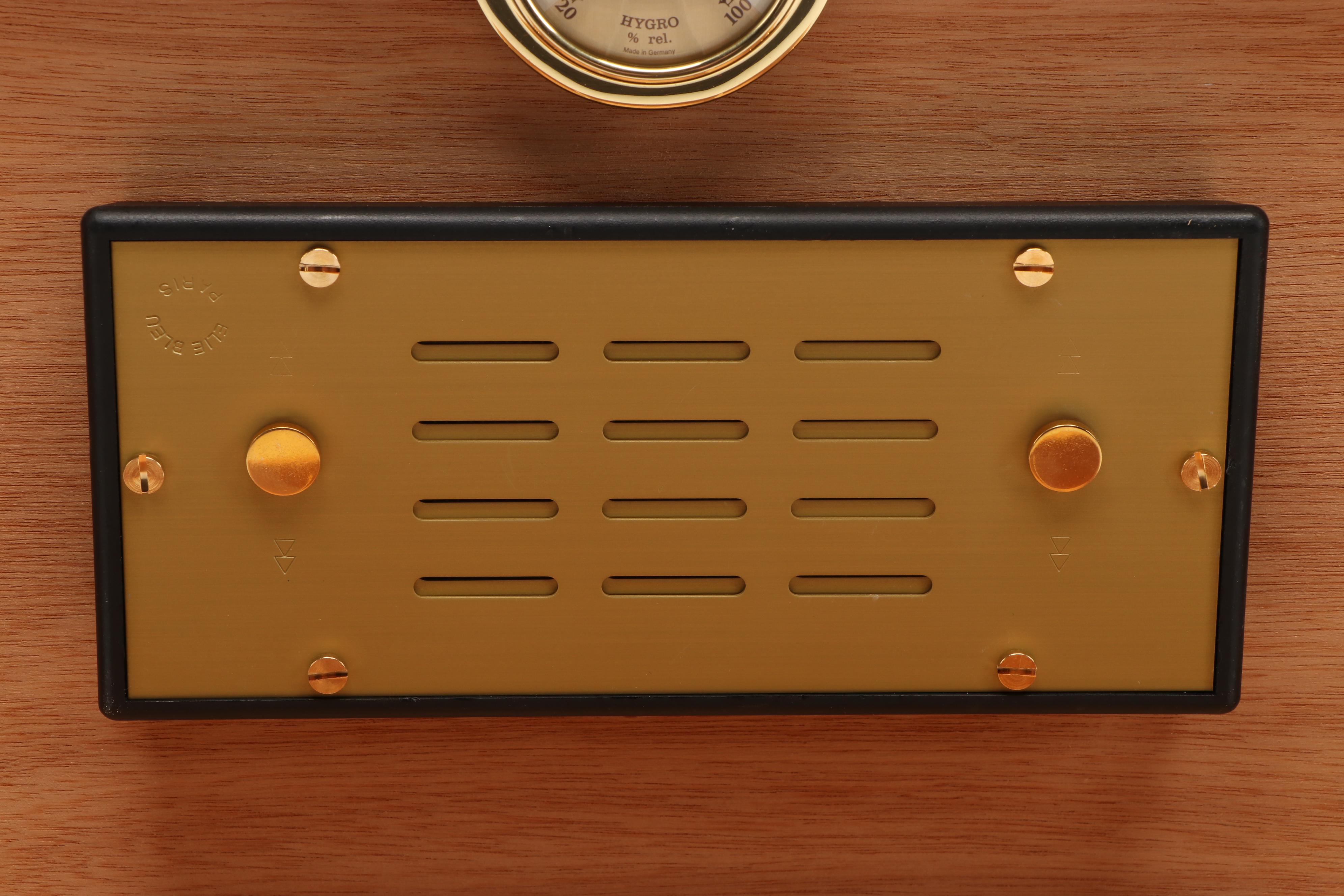 Elie Bleu Walnut Burl Wood 50-110 Cigar Desktop Humidor