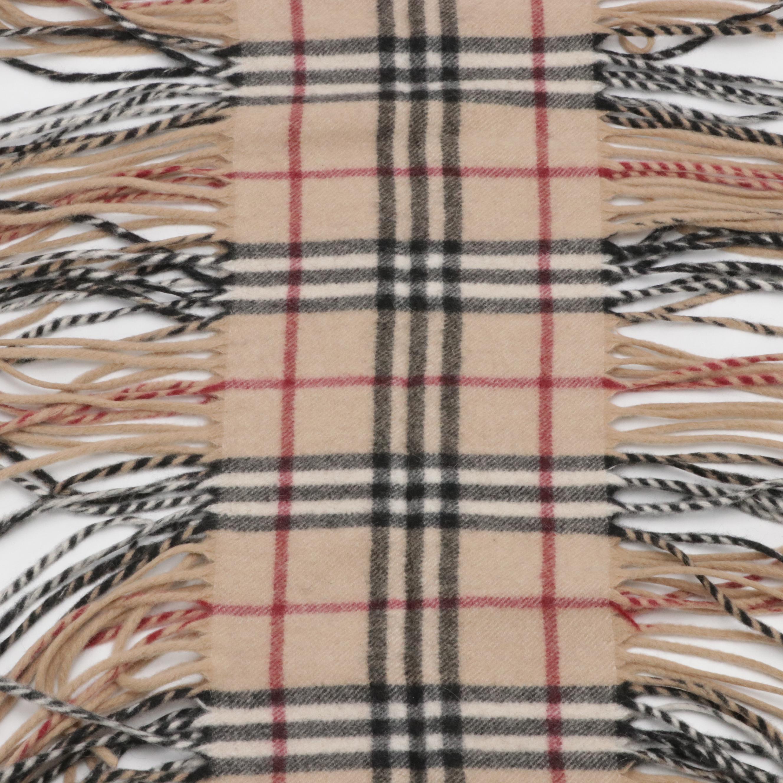 Burberry London House Check Cashmere Happy Scarf, With Tags
