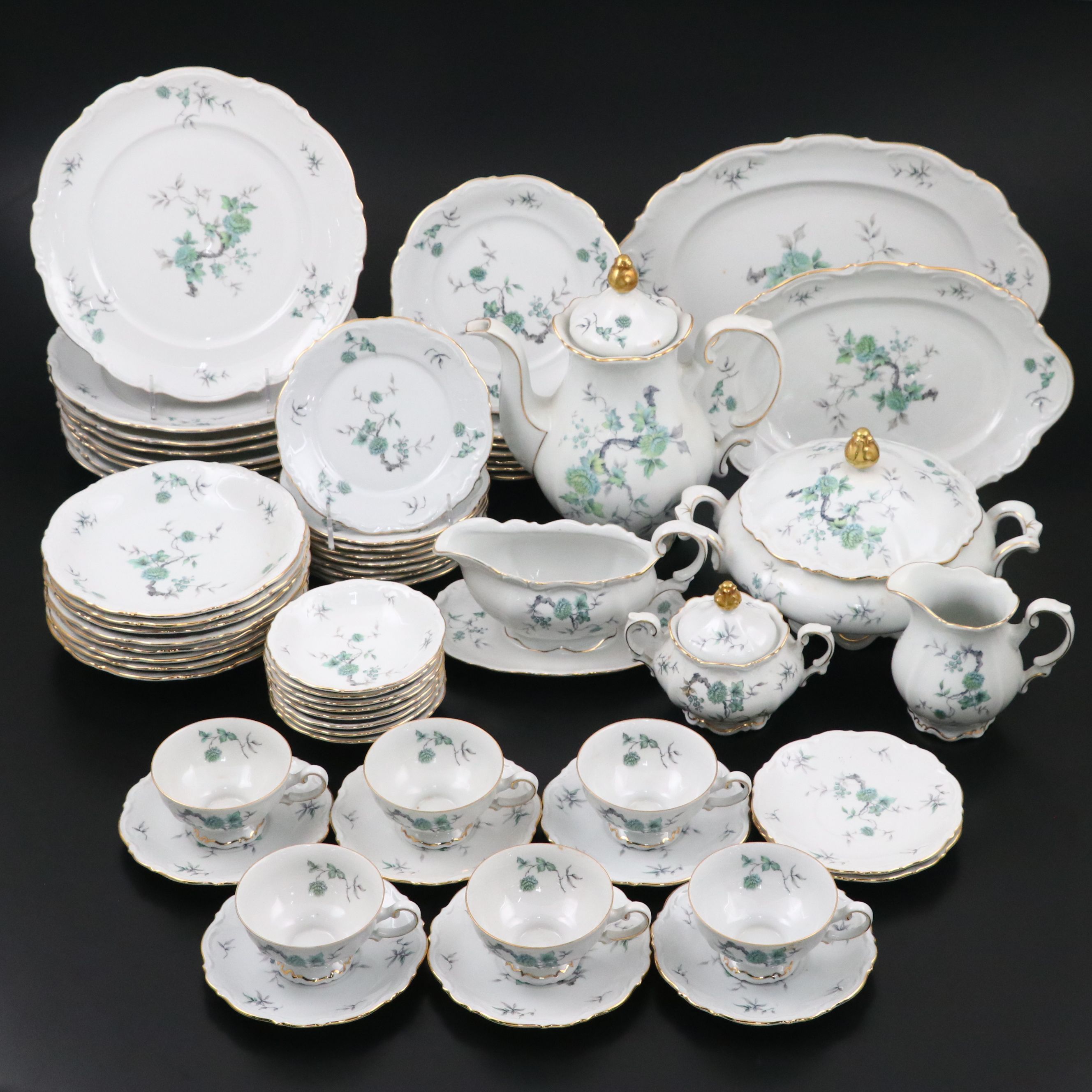 Mitterteich "Green Ming" Porcelain Dinnerware
