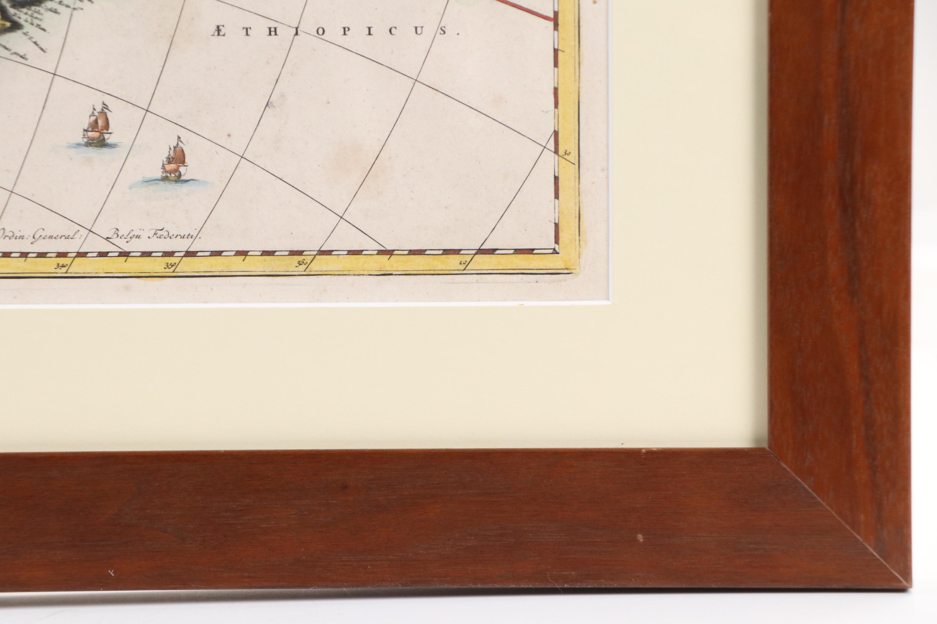 Nicolas Visscher Map Engraving "Novissima et Accuratissima Totius Americae"