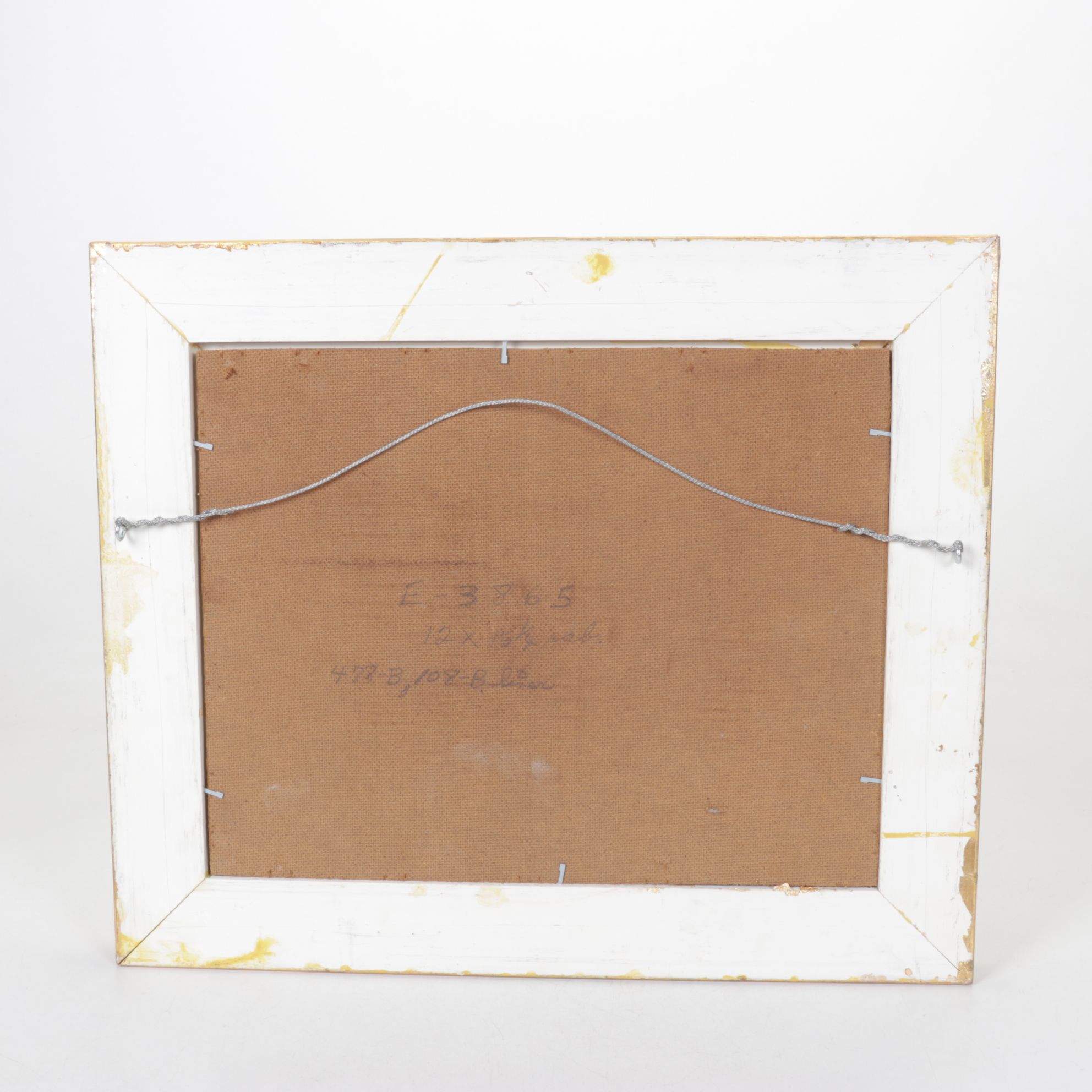 Impressionist Oil Painting Scene of a Crowded Marketplace, Mid-20th Century