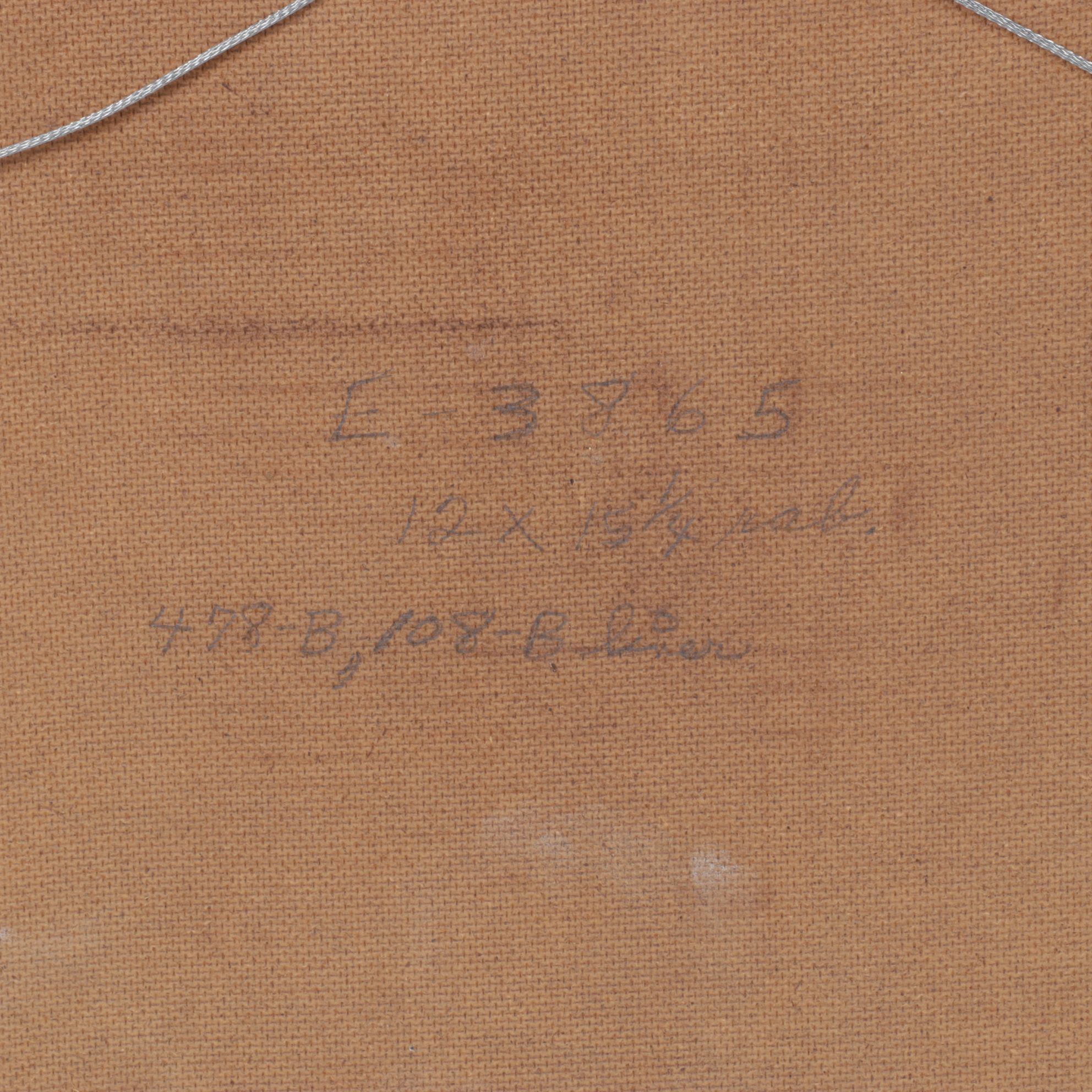 Impressionist Oil Painting Scene of a Crowded Marketplace, Mid-20th Century