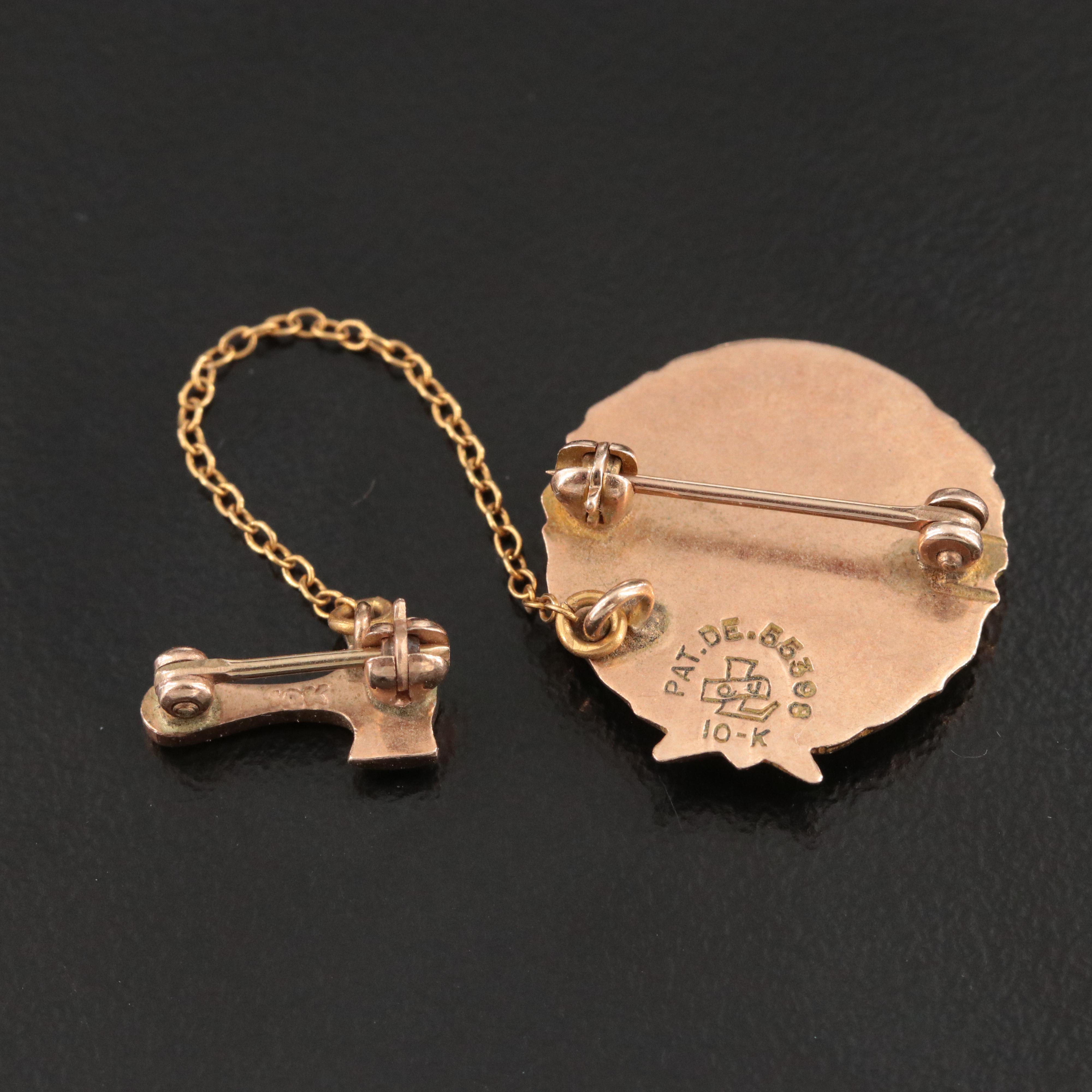 10K Enamel American Legion Auxiliary Past President Pin