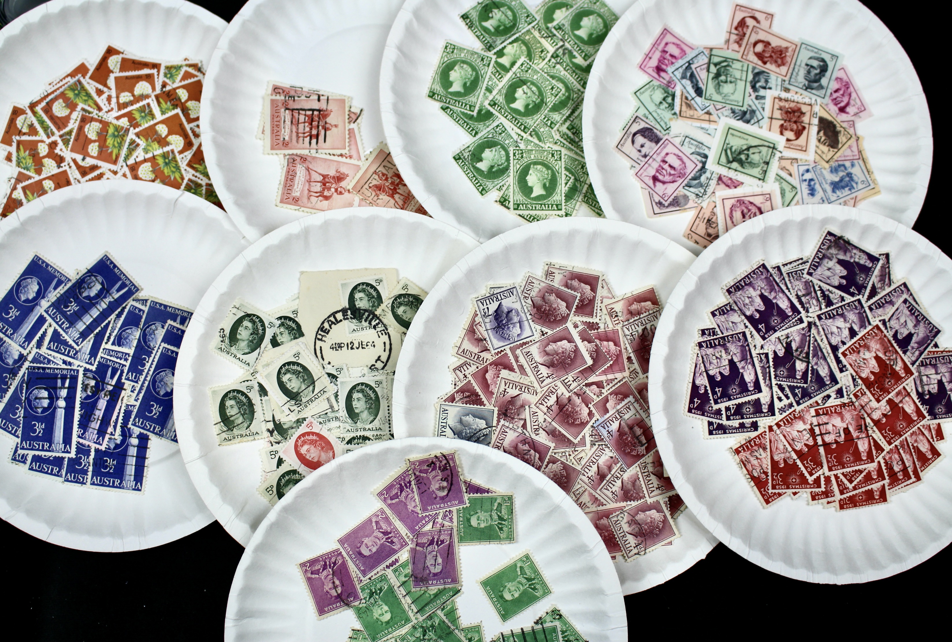 Large World-Wide Collection of 5,000 to 10,000 Postage Stamps