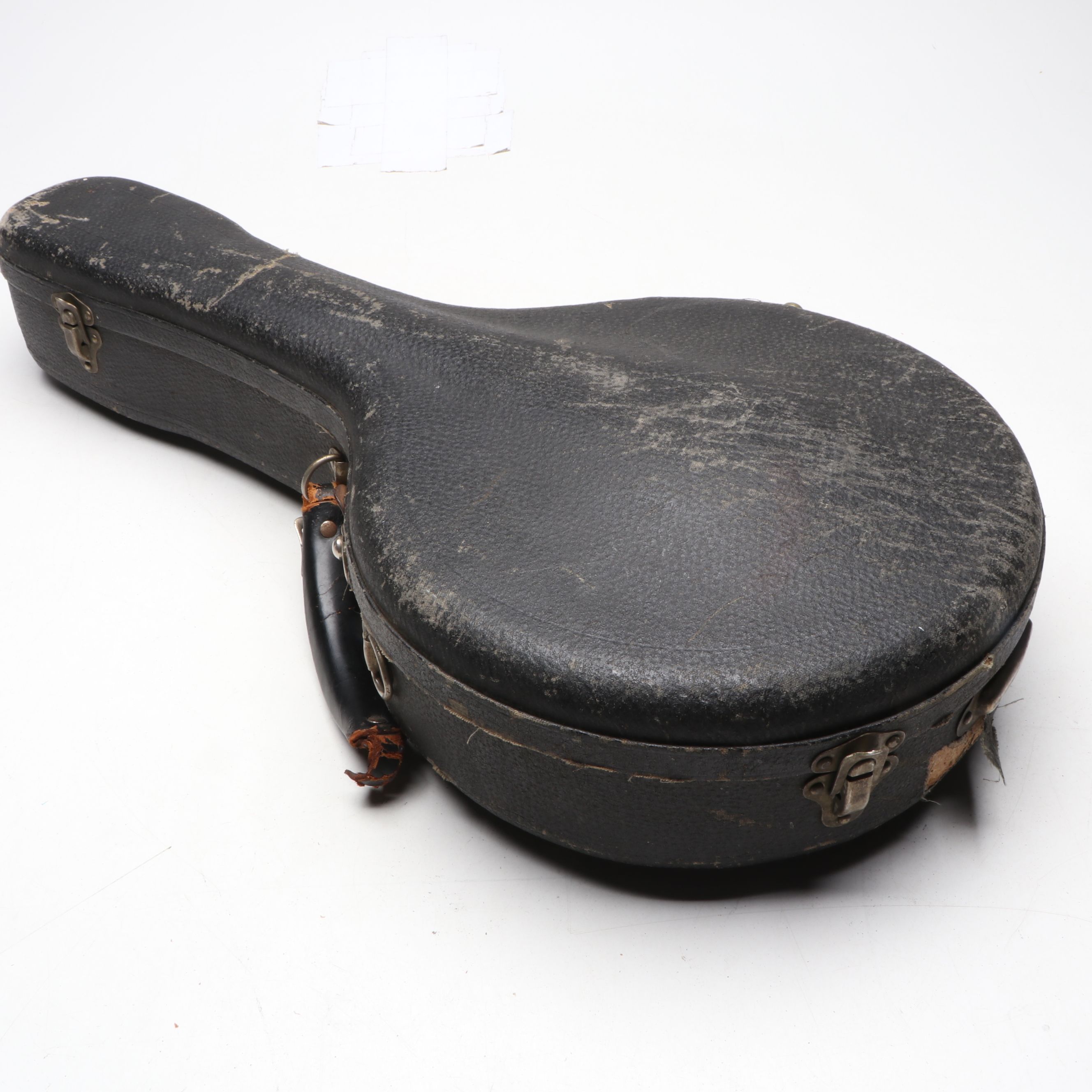 Ludwig Marquetry Wood and MOP Inlay Four-String Banjo, Early 20th Century