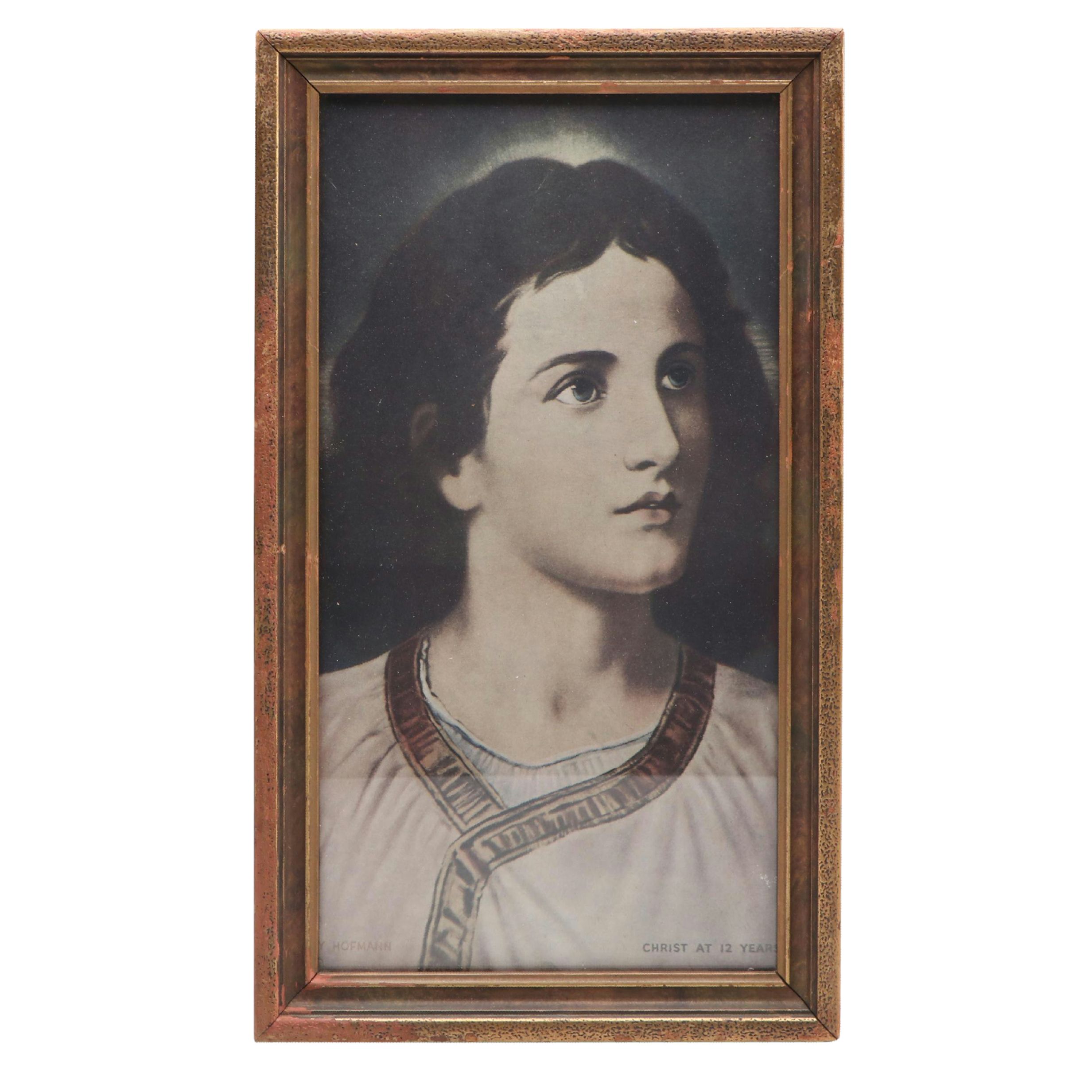 Photomechanical Print After Heinrich Hofmann "Christ at 12 Years"