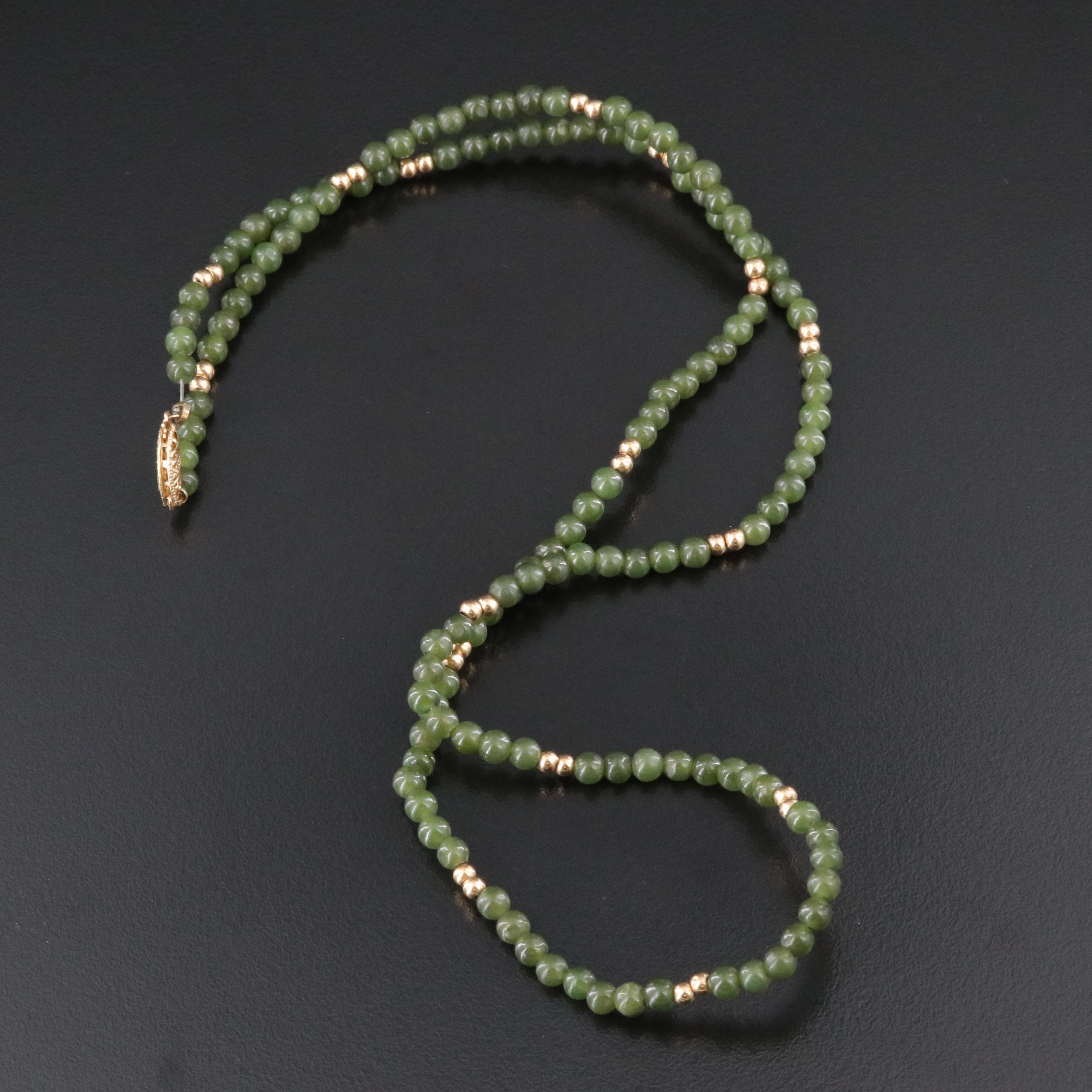 14K Nephrite Necklace