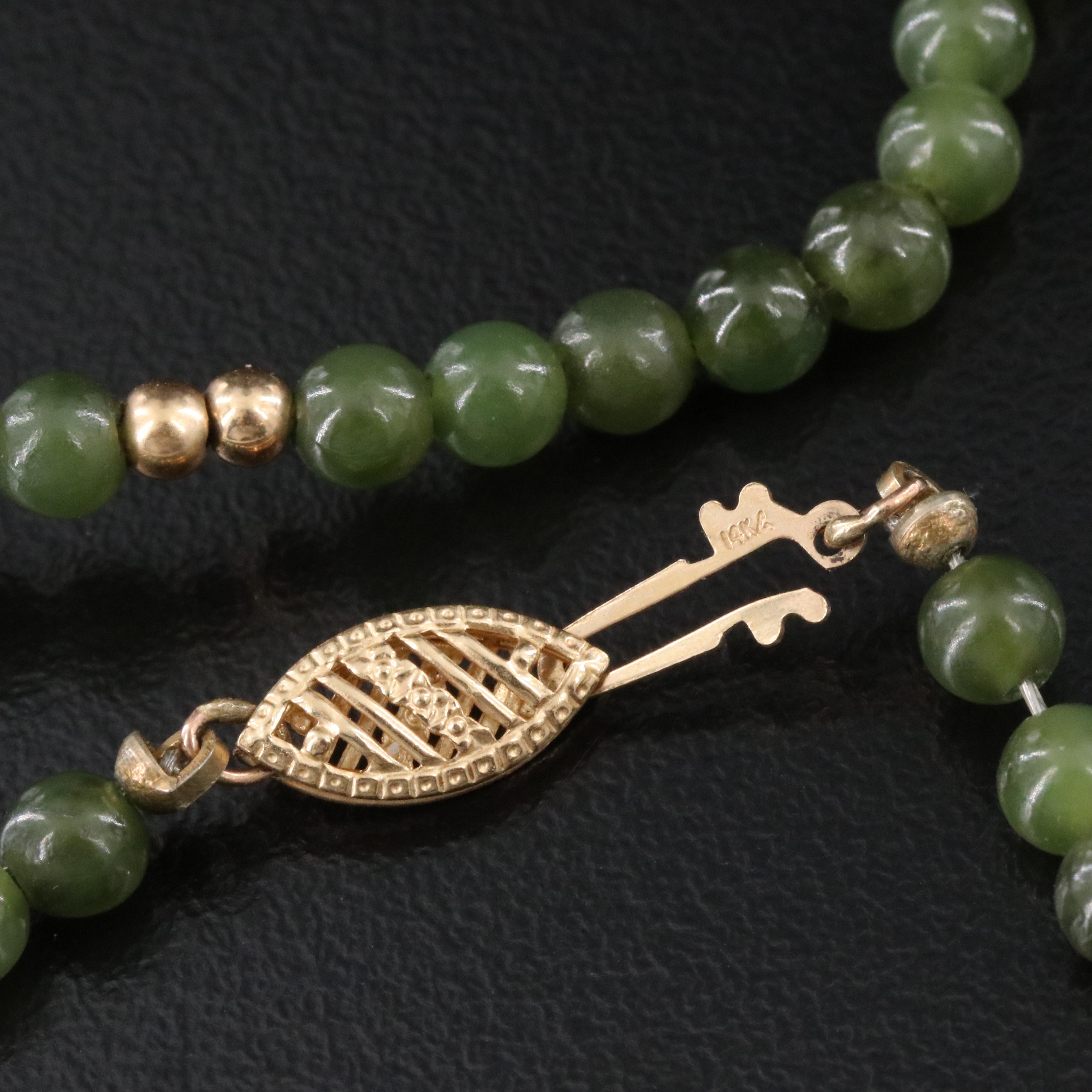 14K Nephrite Necklace