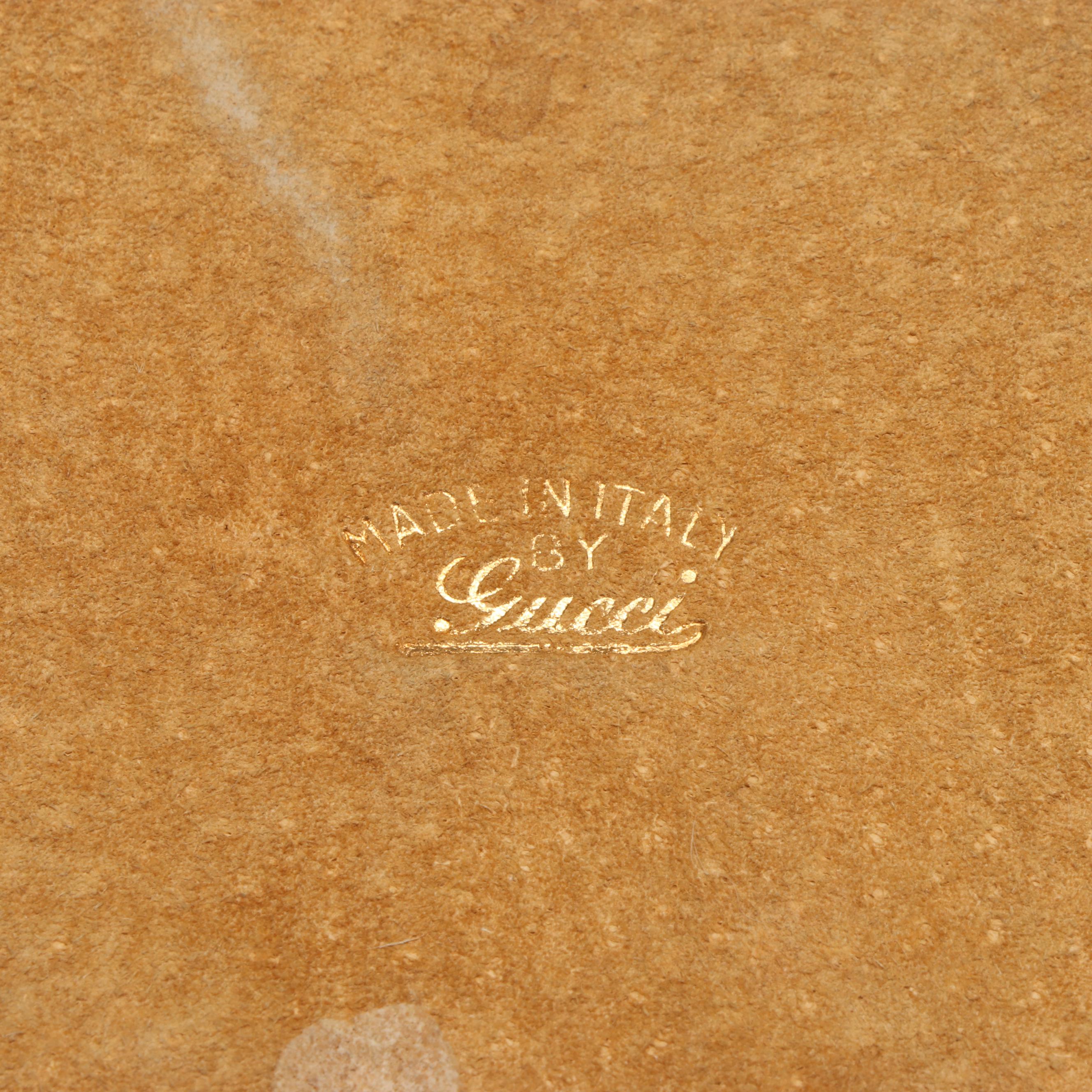 Gucci Leather Bound Glass Ashtray